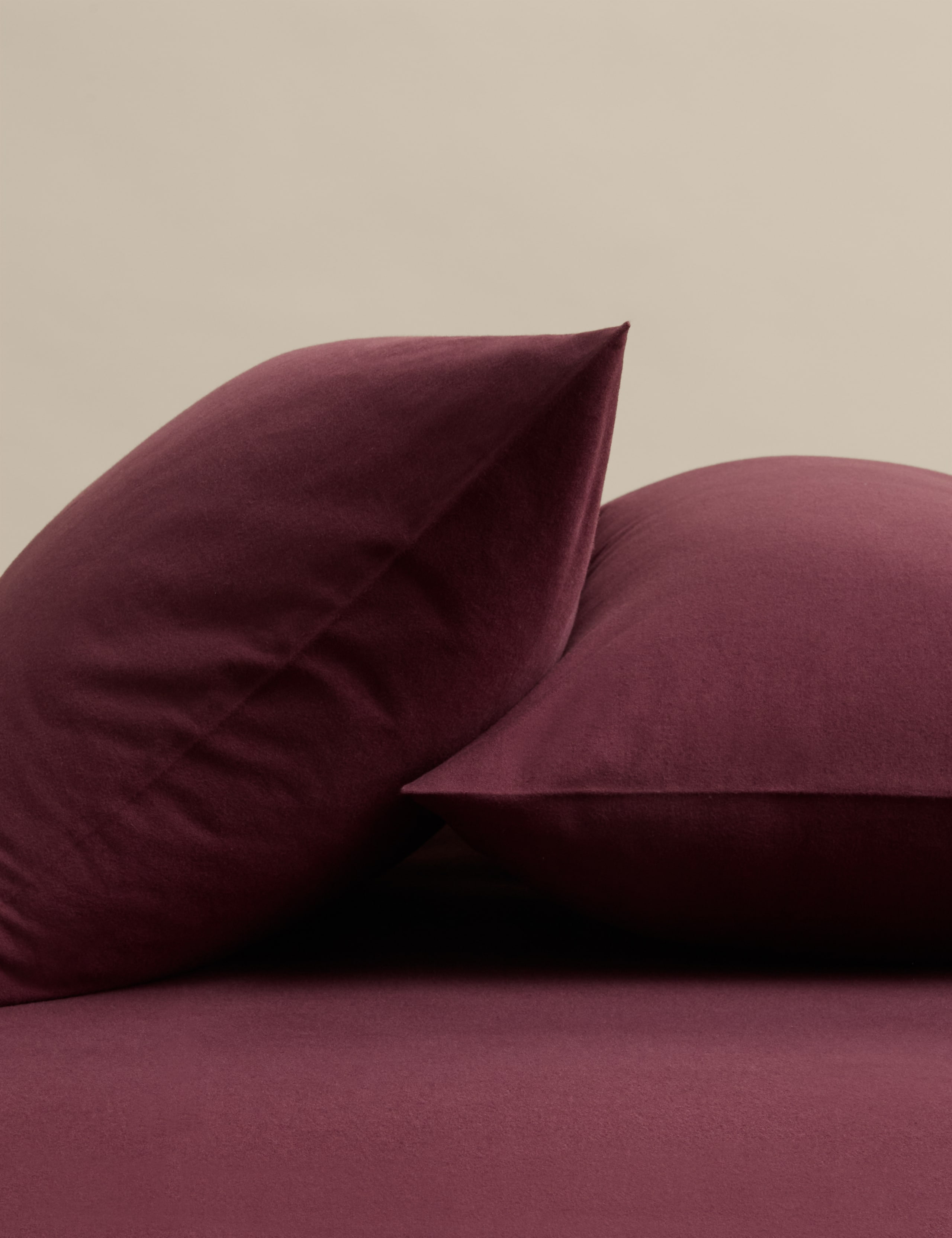 2 Pack Pure Cotton Brushed Pillowcases