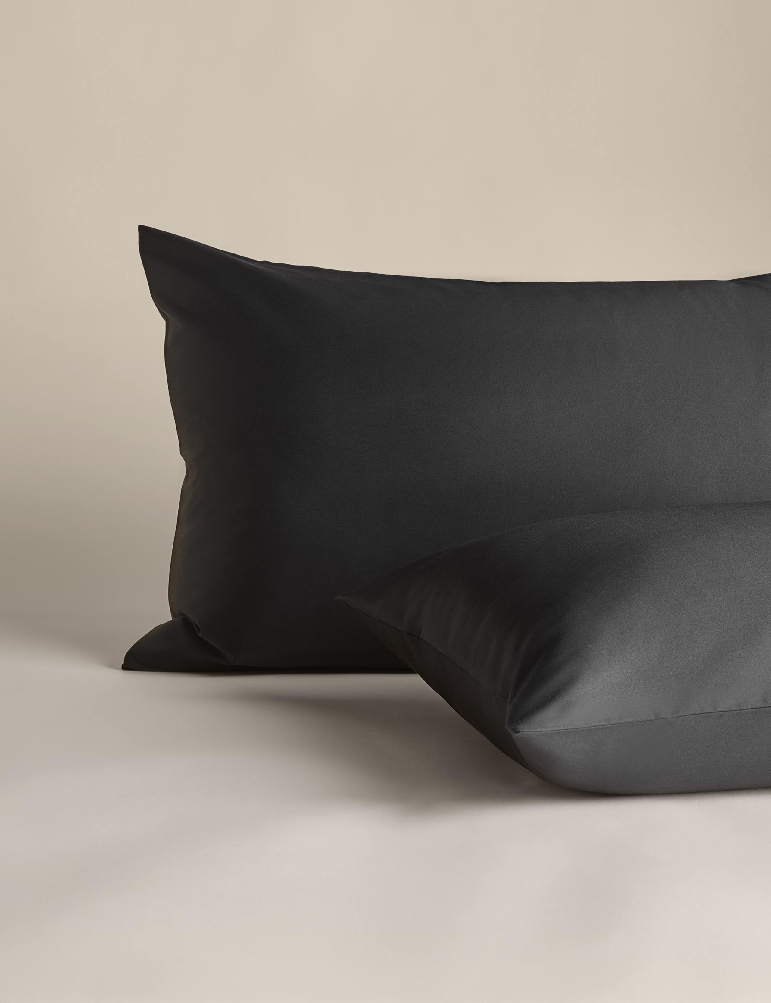 2 Pack 500 Thread Count Cotton Sateen Pillowcases