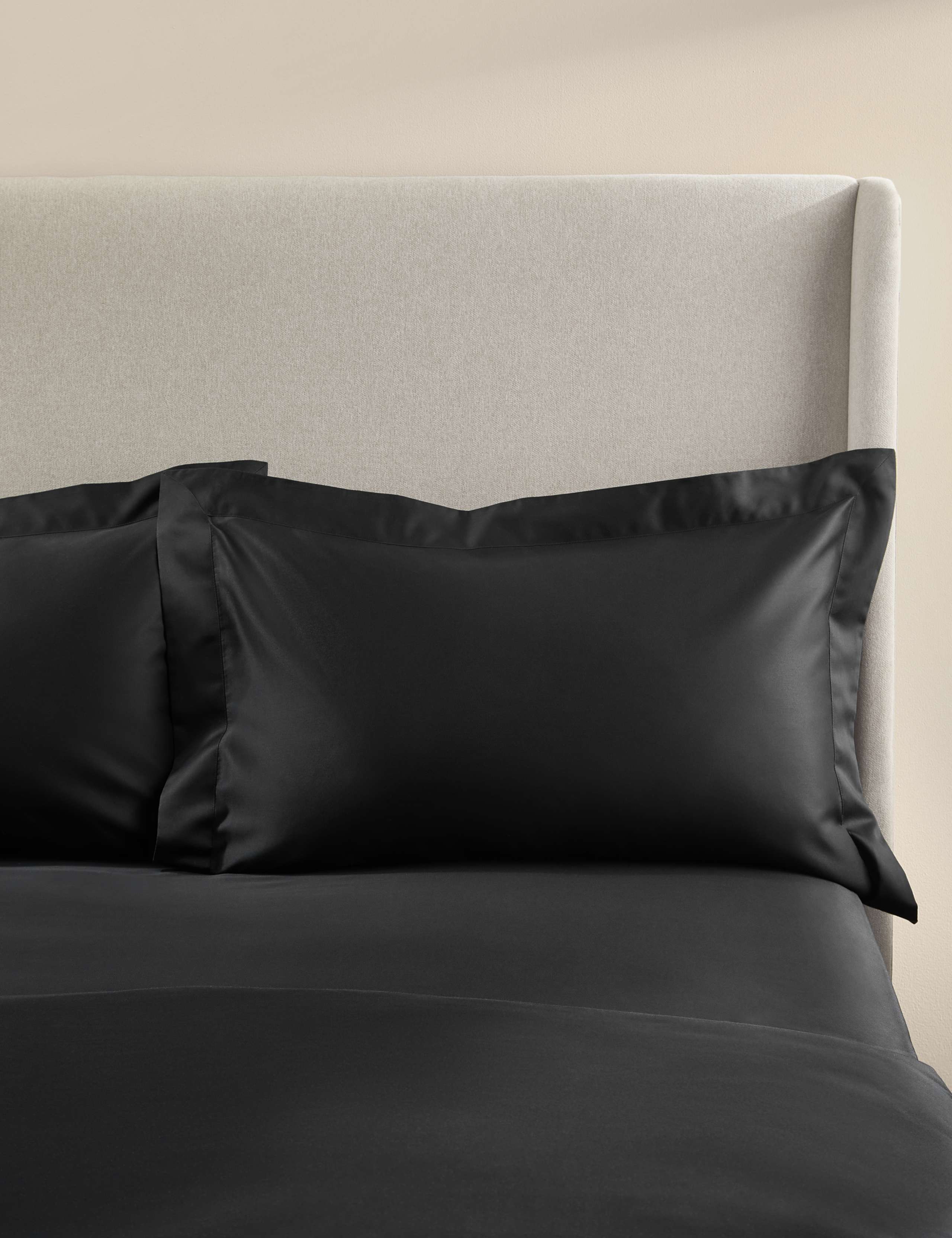 500TC Cotton Sateen 2pk Oxford Edge Pillowcase