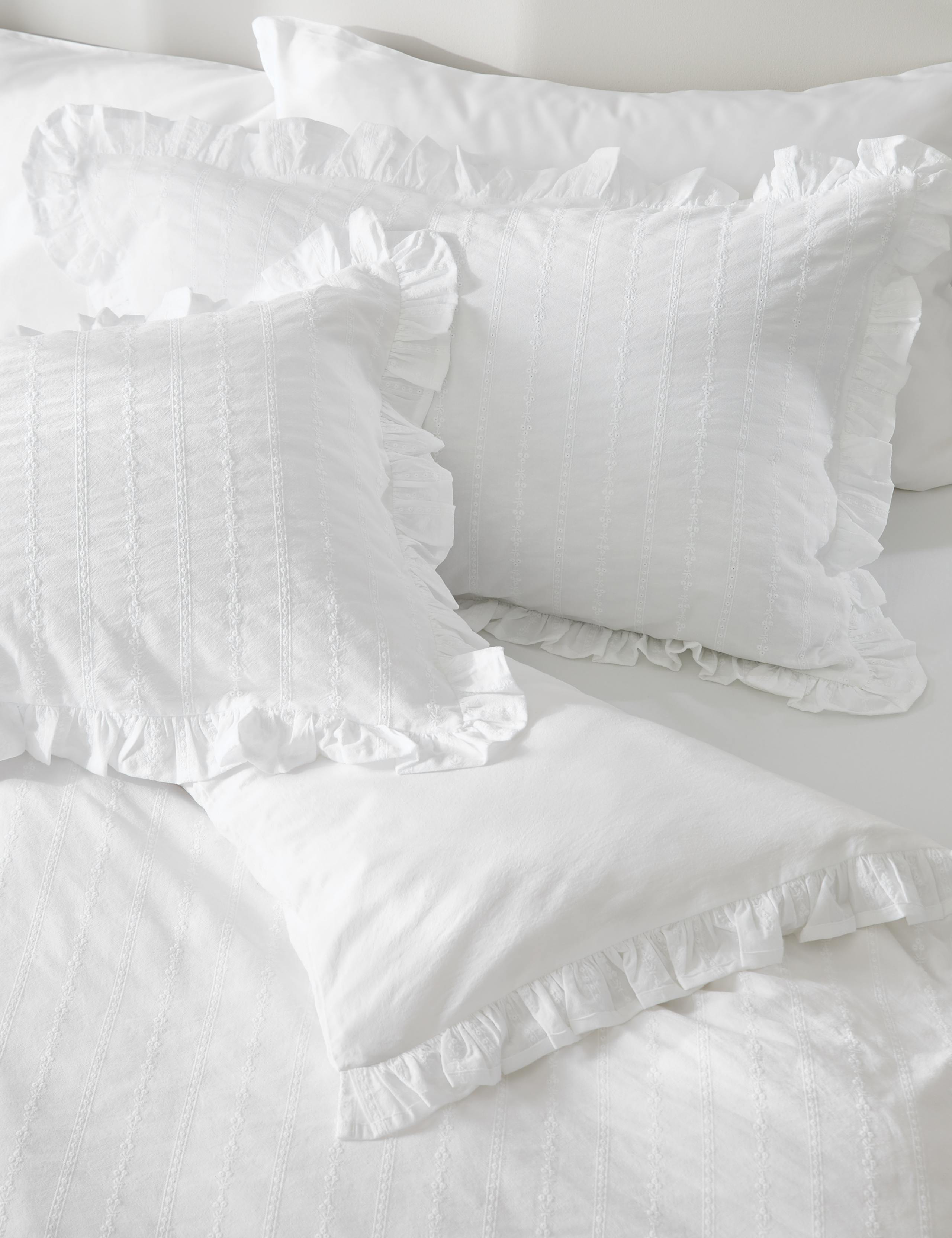 Pure Cotton French Ruffle Embroidery Bedding Set