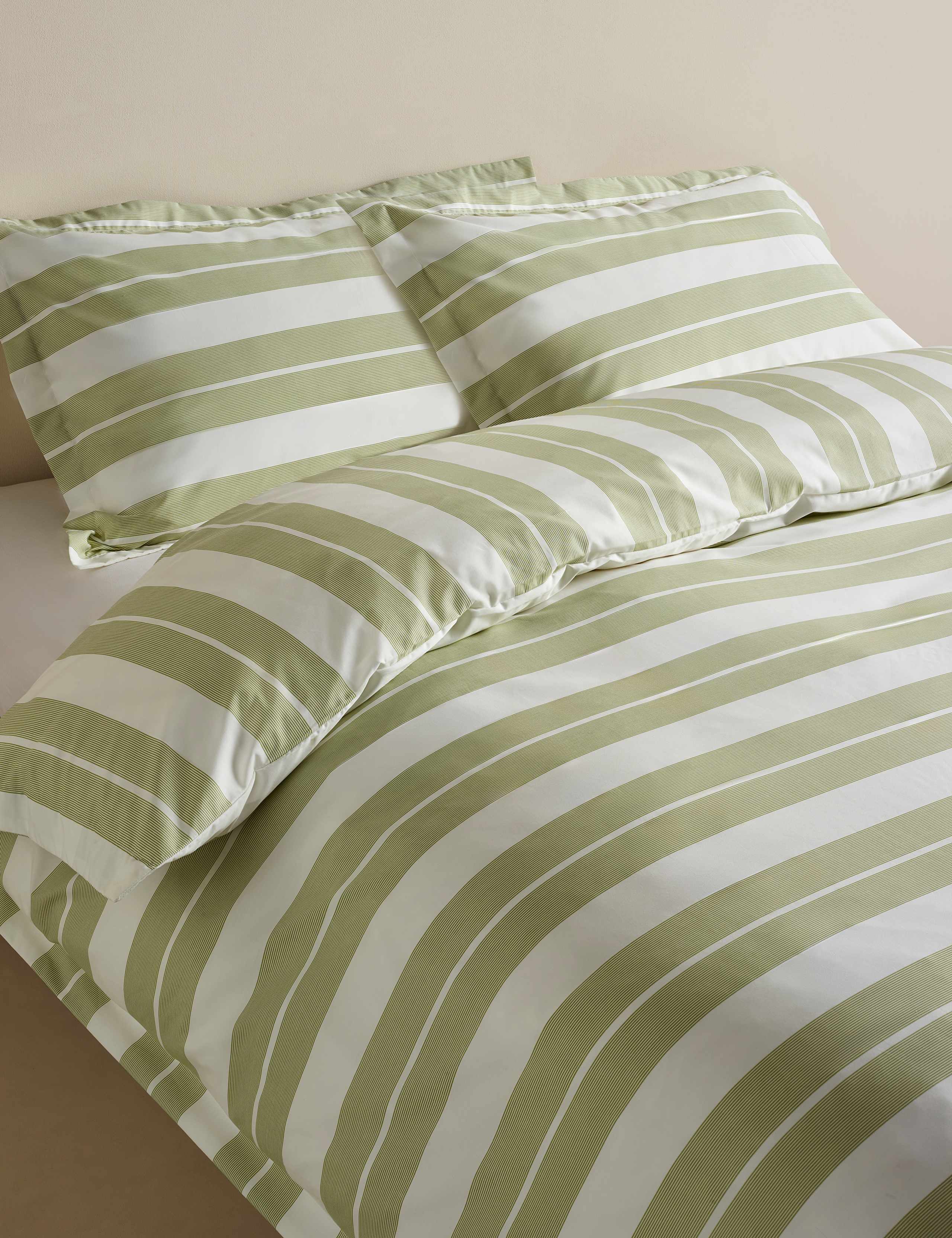 Egyptian Cotton Wide Stripe Printed Bedding Set