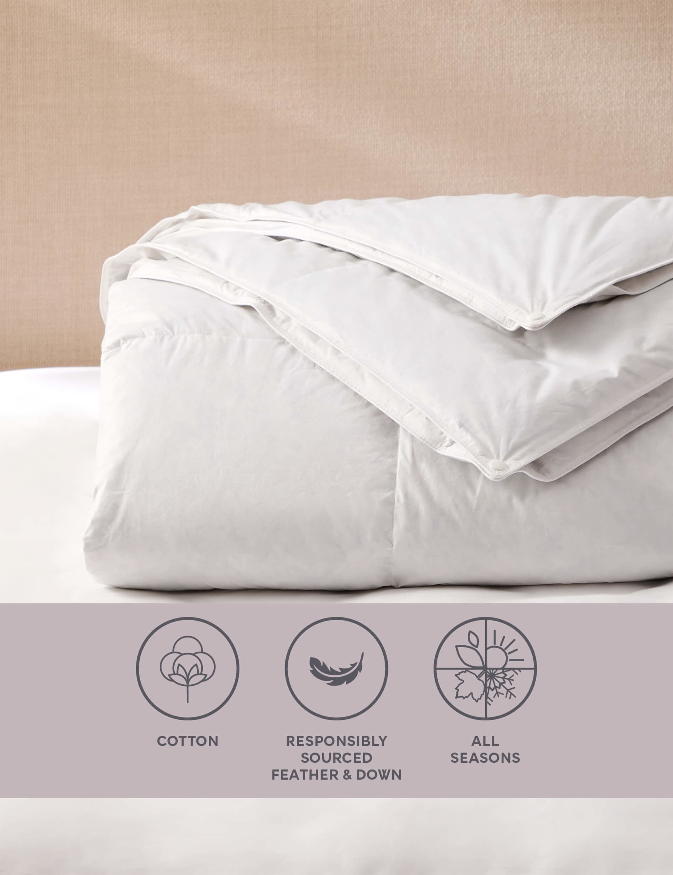 Goose Feather & Down 13.5 Tog All Season 3-in-1 Duvet