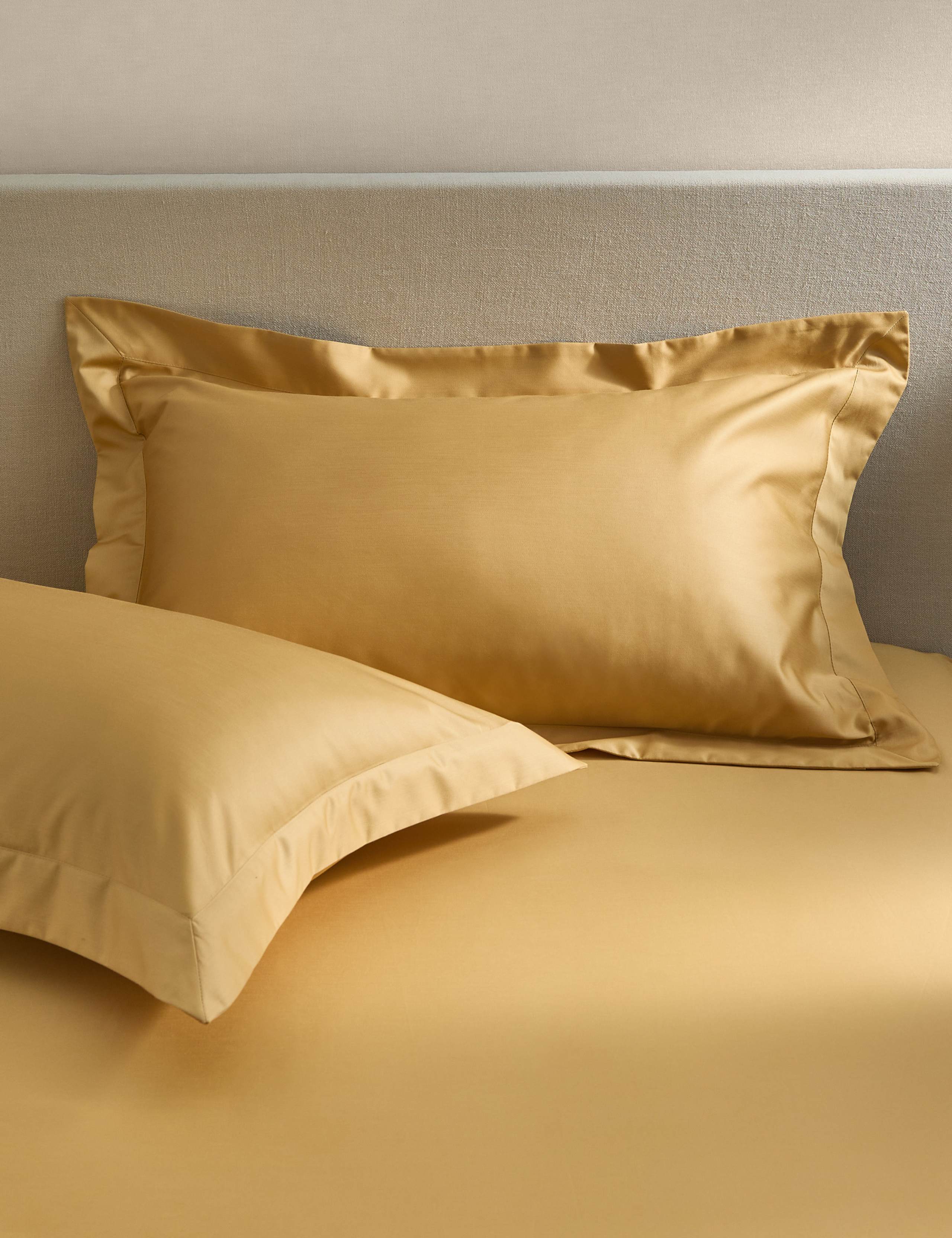 2pk Egyptian Cotton Sateen 400 Thread Count Oxford Pillowcases