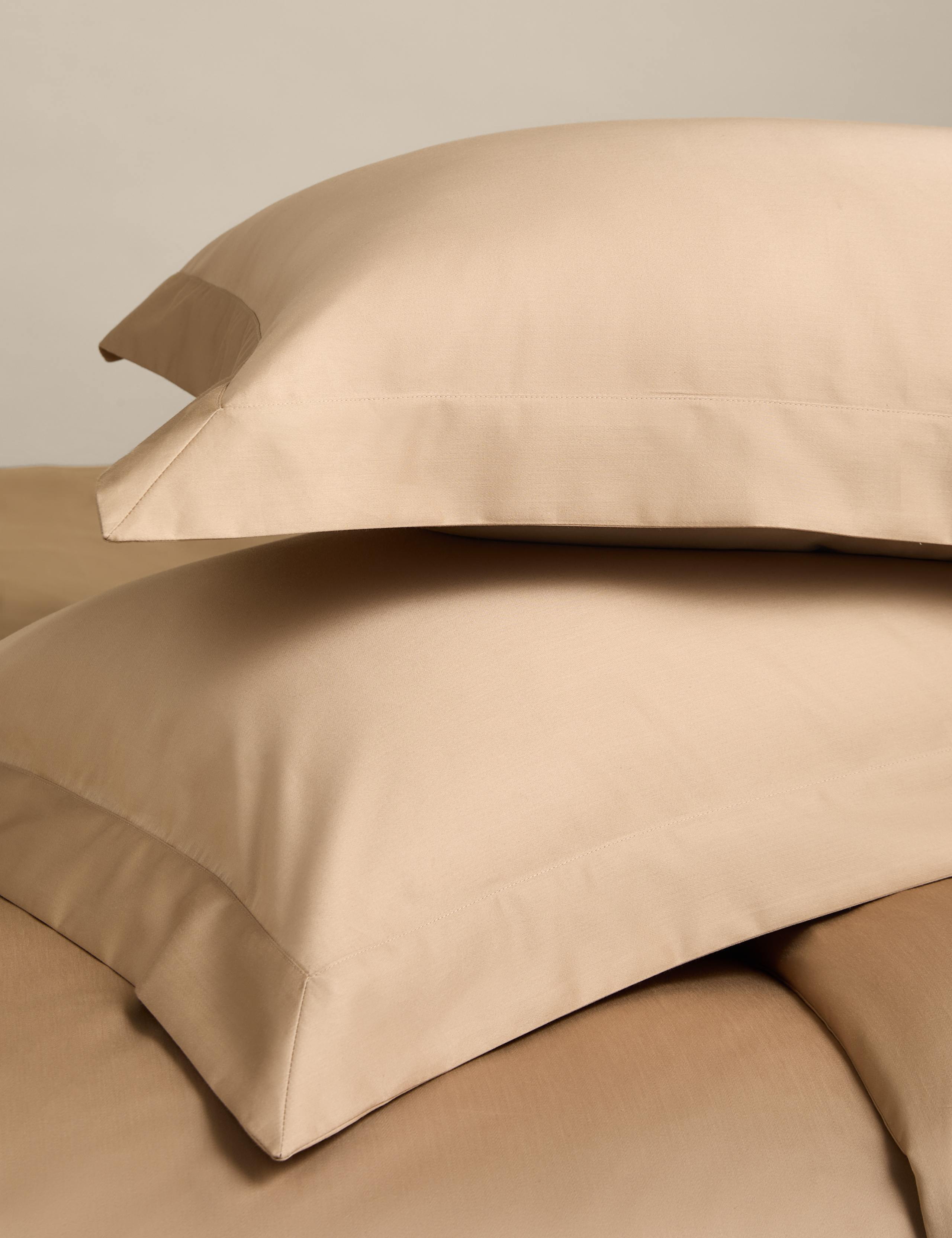 2 Pack Pure Cotton Sateen 400 Thread Count Oxford Pillowcases