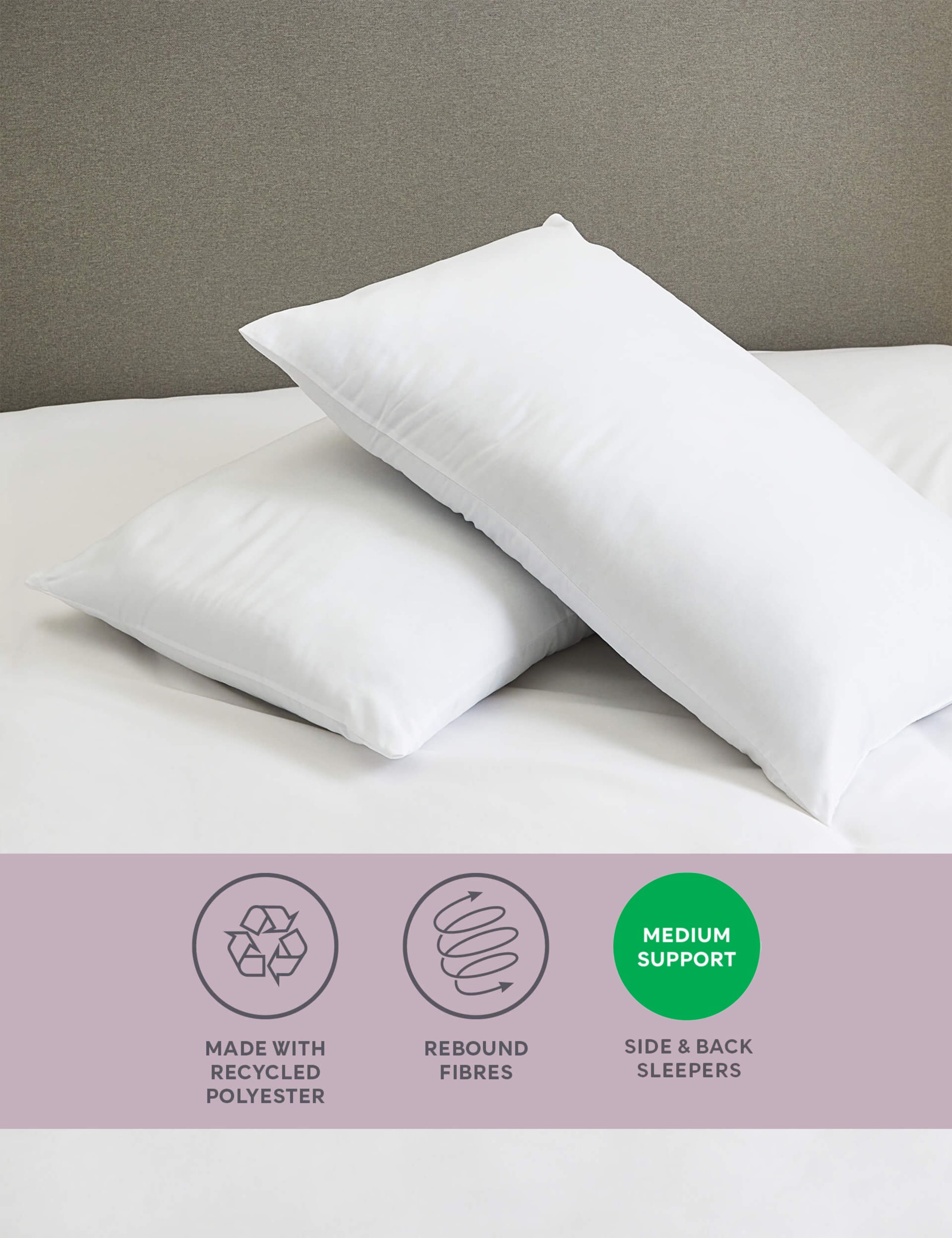 2pk Simply Soft Medium Pillows