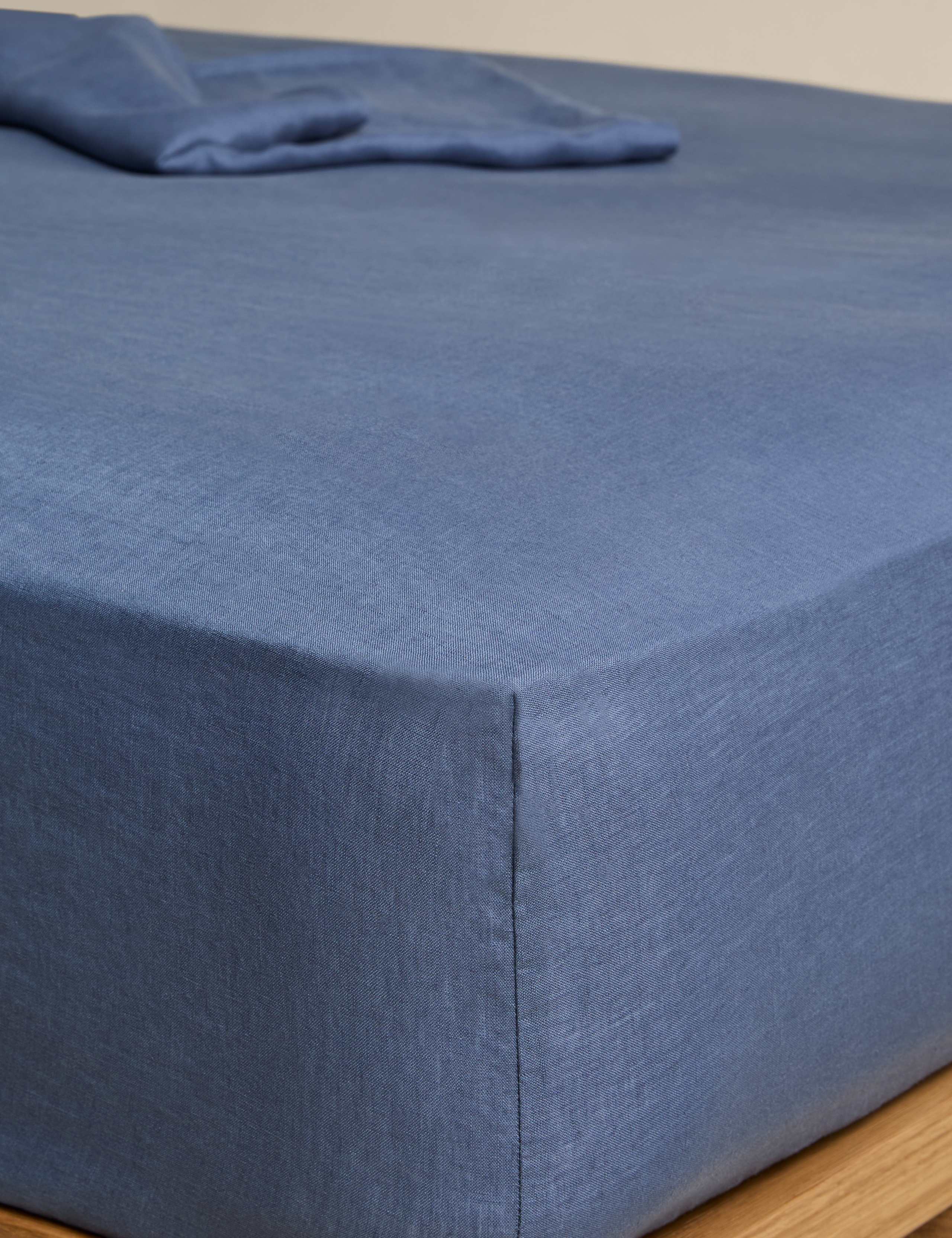 Pure Linen Deep Fitted Sheet