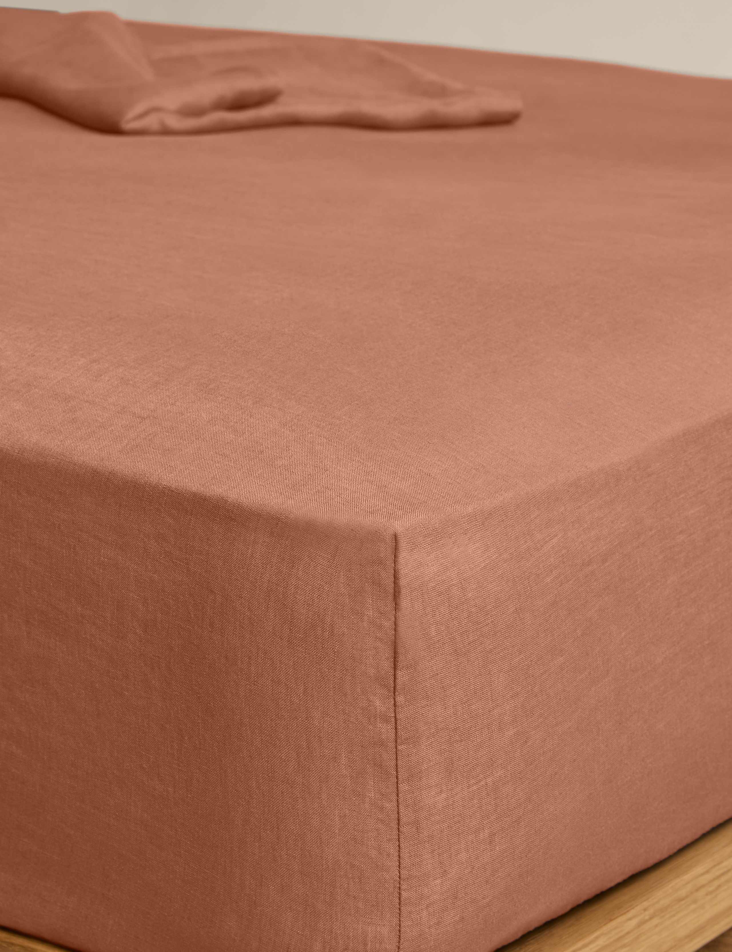 Pure Linen Deep Fitted Sheet