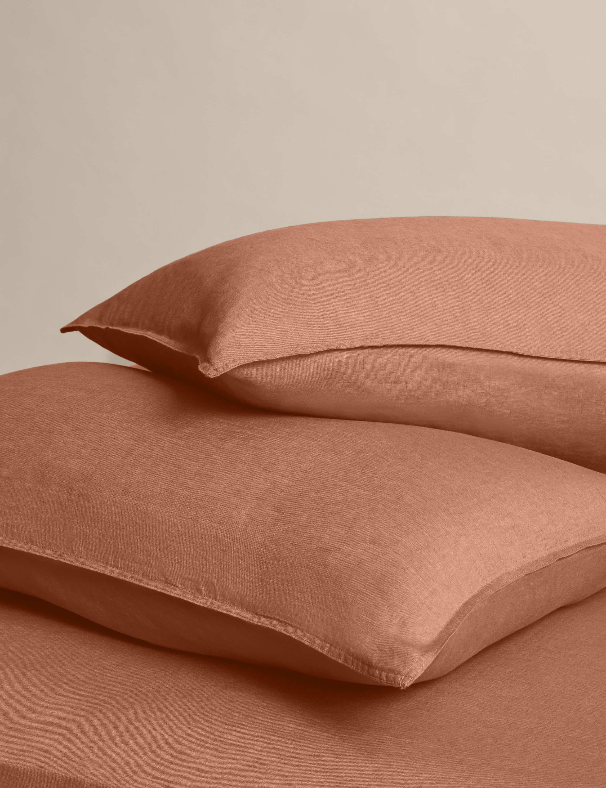 2 Pack Pure Linen Standard Pillowcases