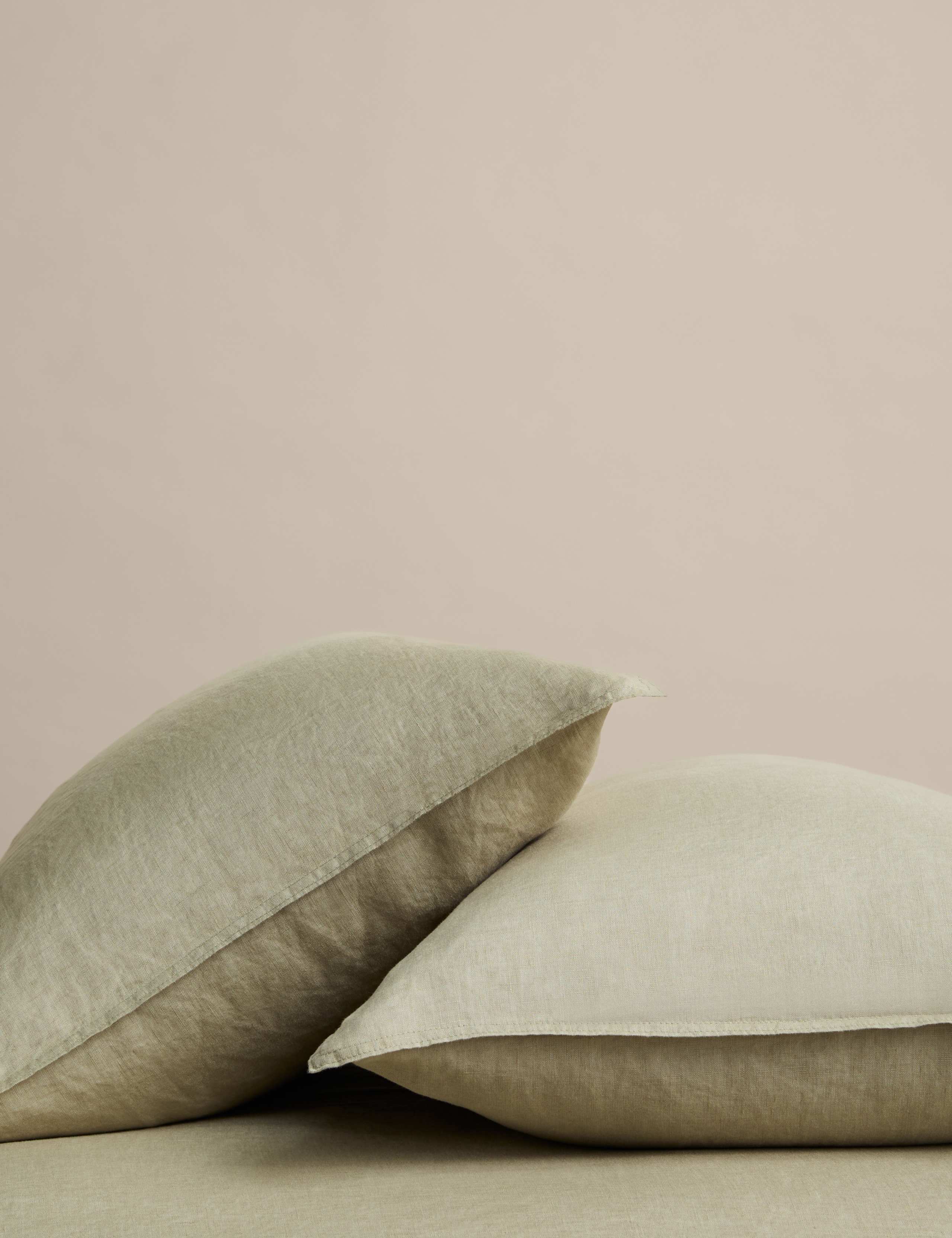 2 Pack Pure Linen Standard Pillowcases