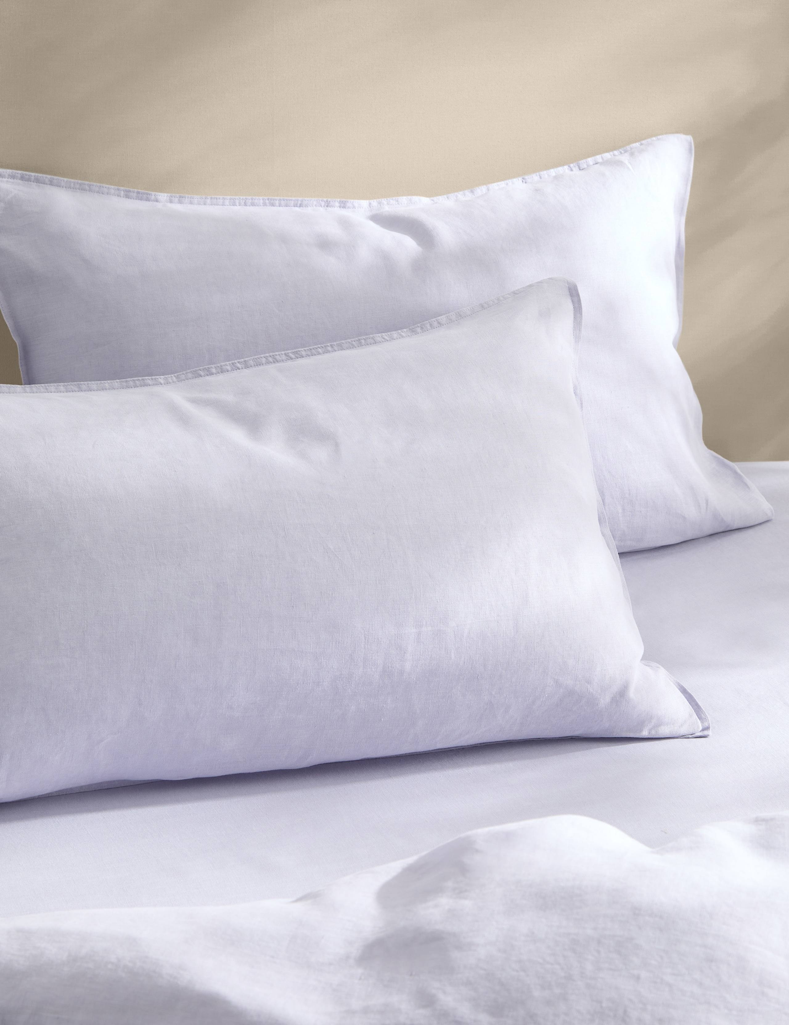 2pk Pure Linen Standard Pillowcases