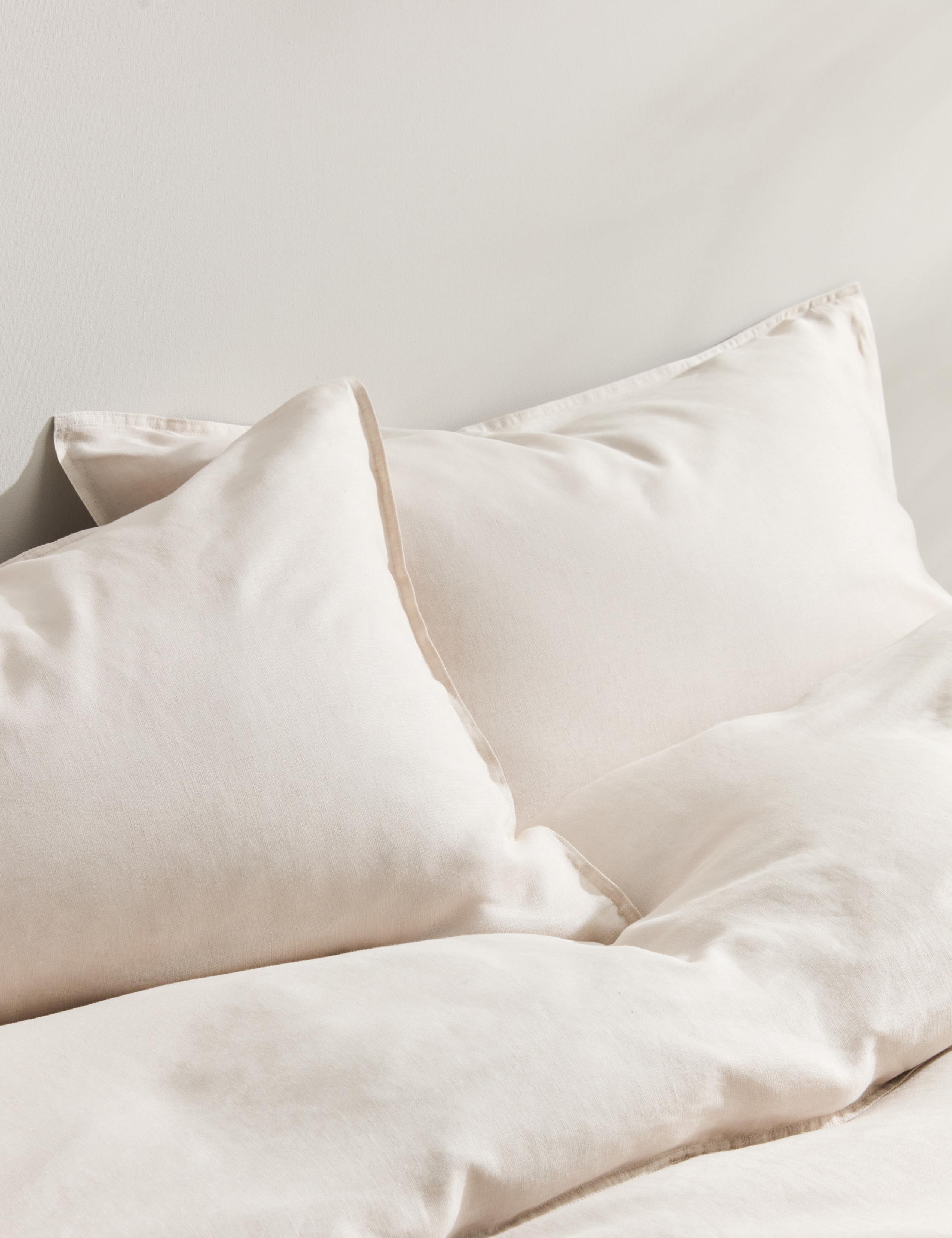 2pk Pure Linen Standard Pillowcases