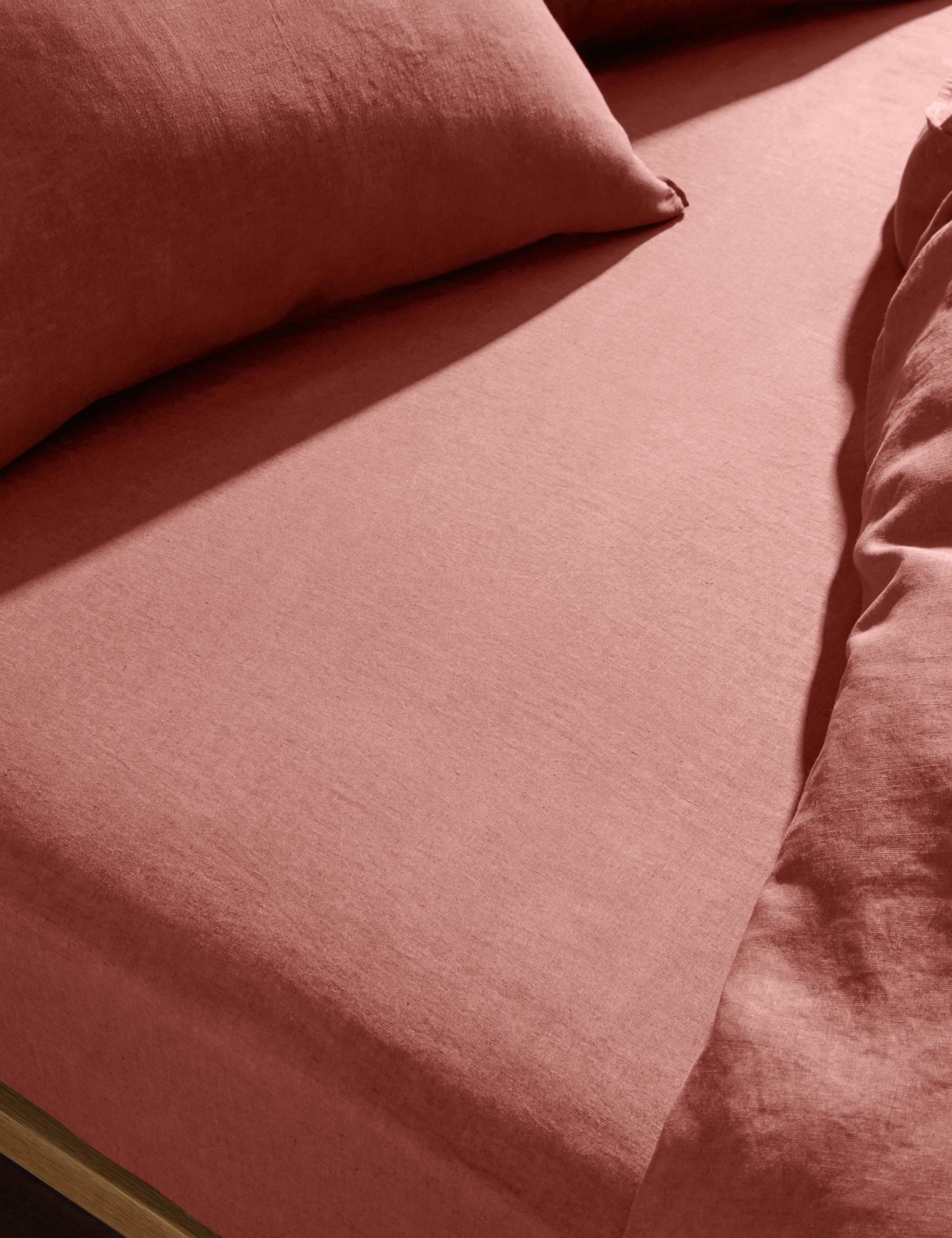 Pure Linen Extra Deep Fitted Sheet
