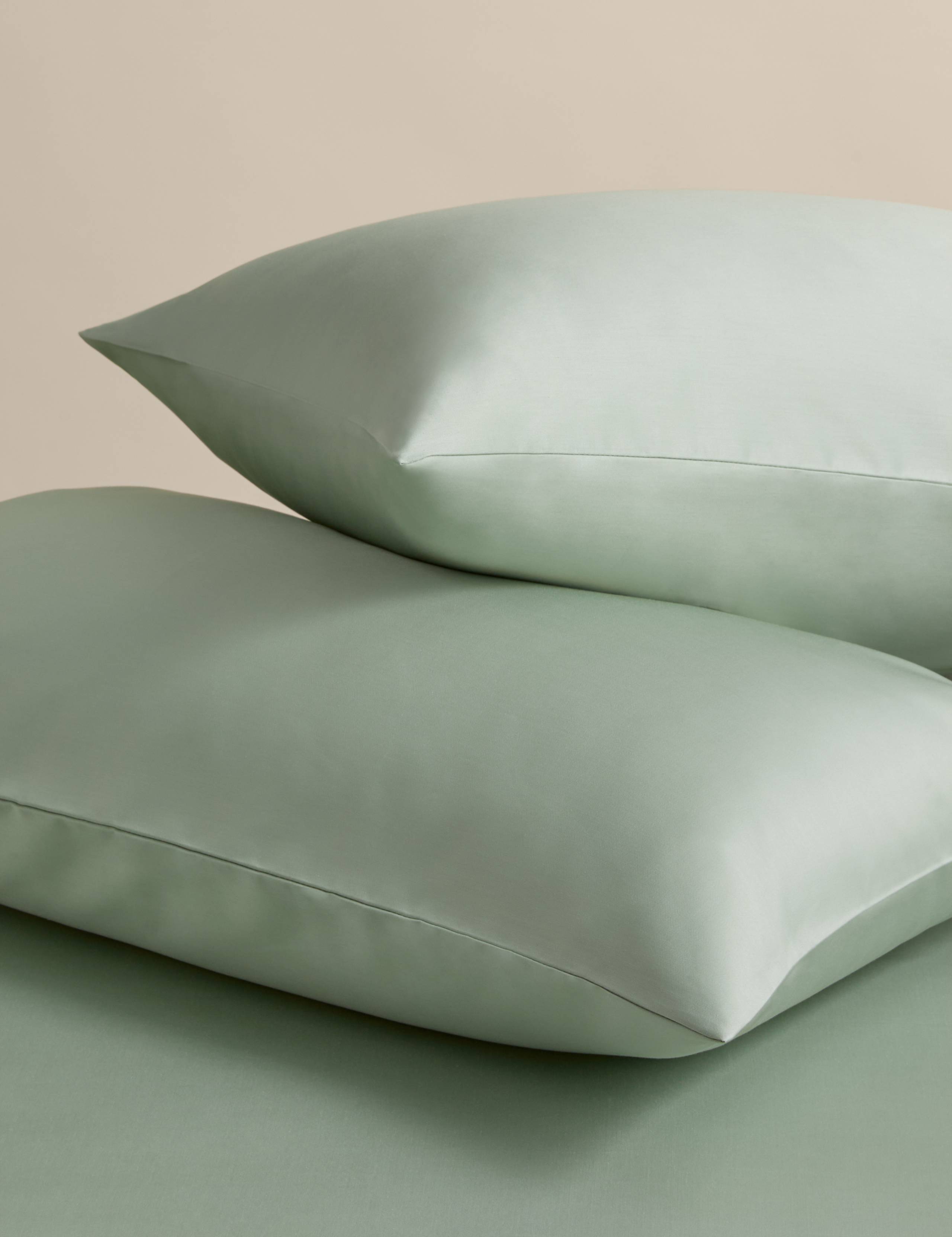 2 Pack Egyptian Cotton Sateen Pillowcases