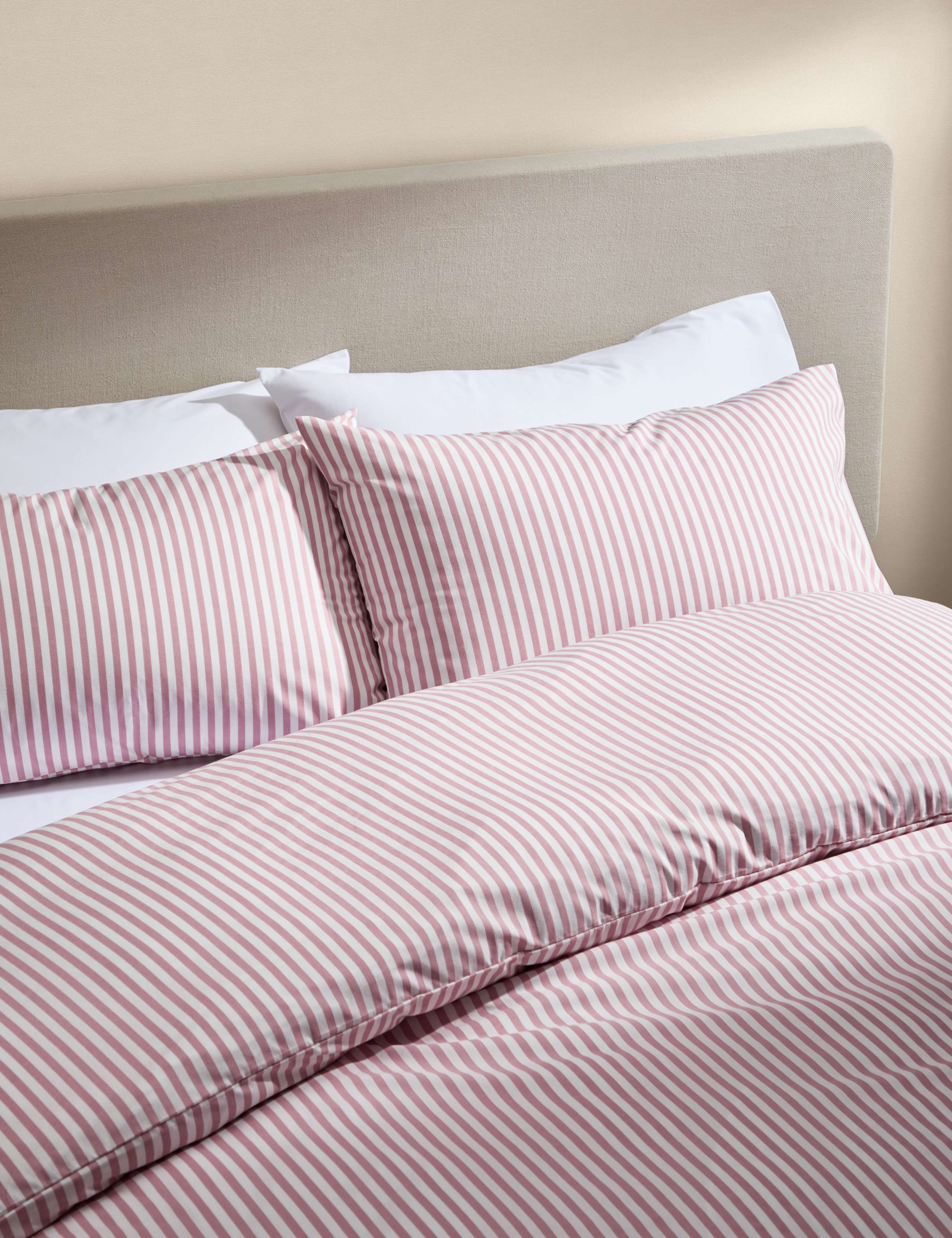 Cotton Blend Striped Bedding Set