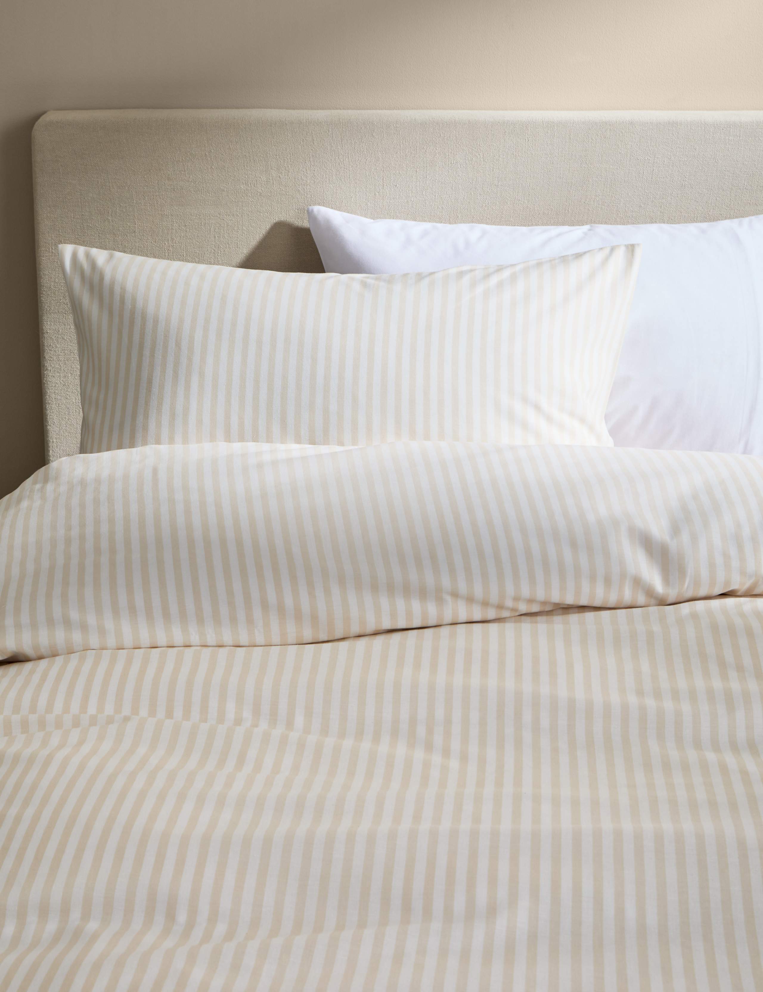 Cotton Blend Striped Bedding Set