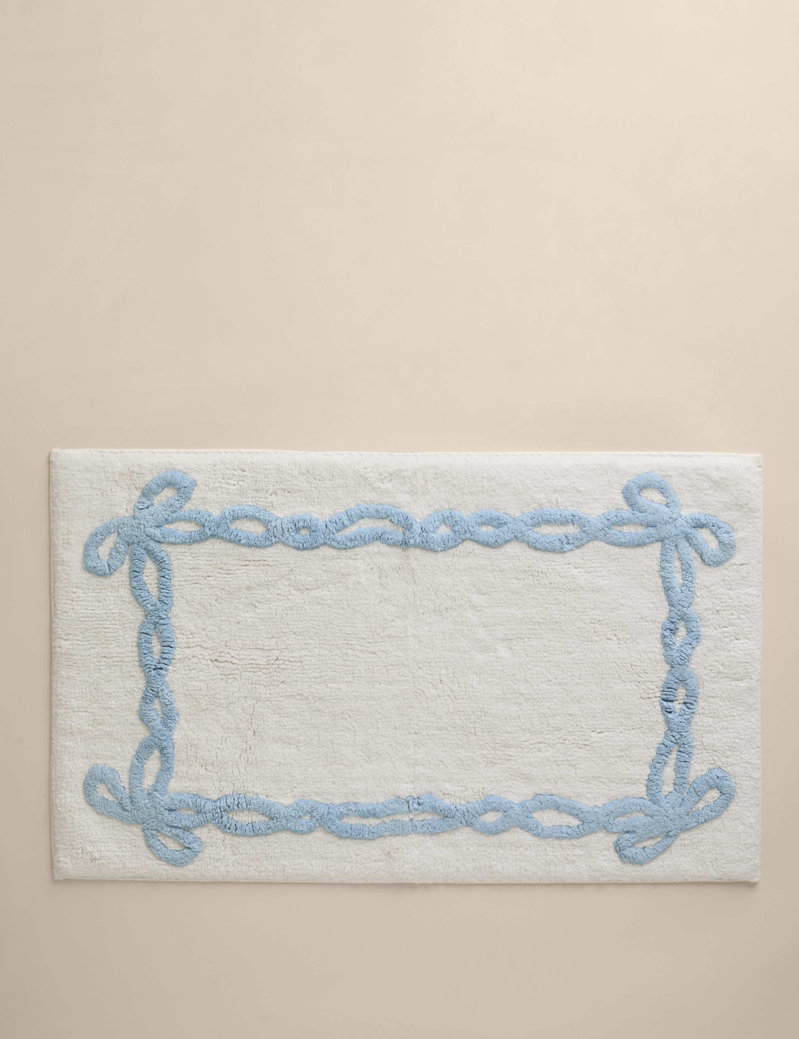 Pure Cotton Bow Bath Mat