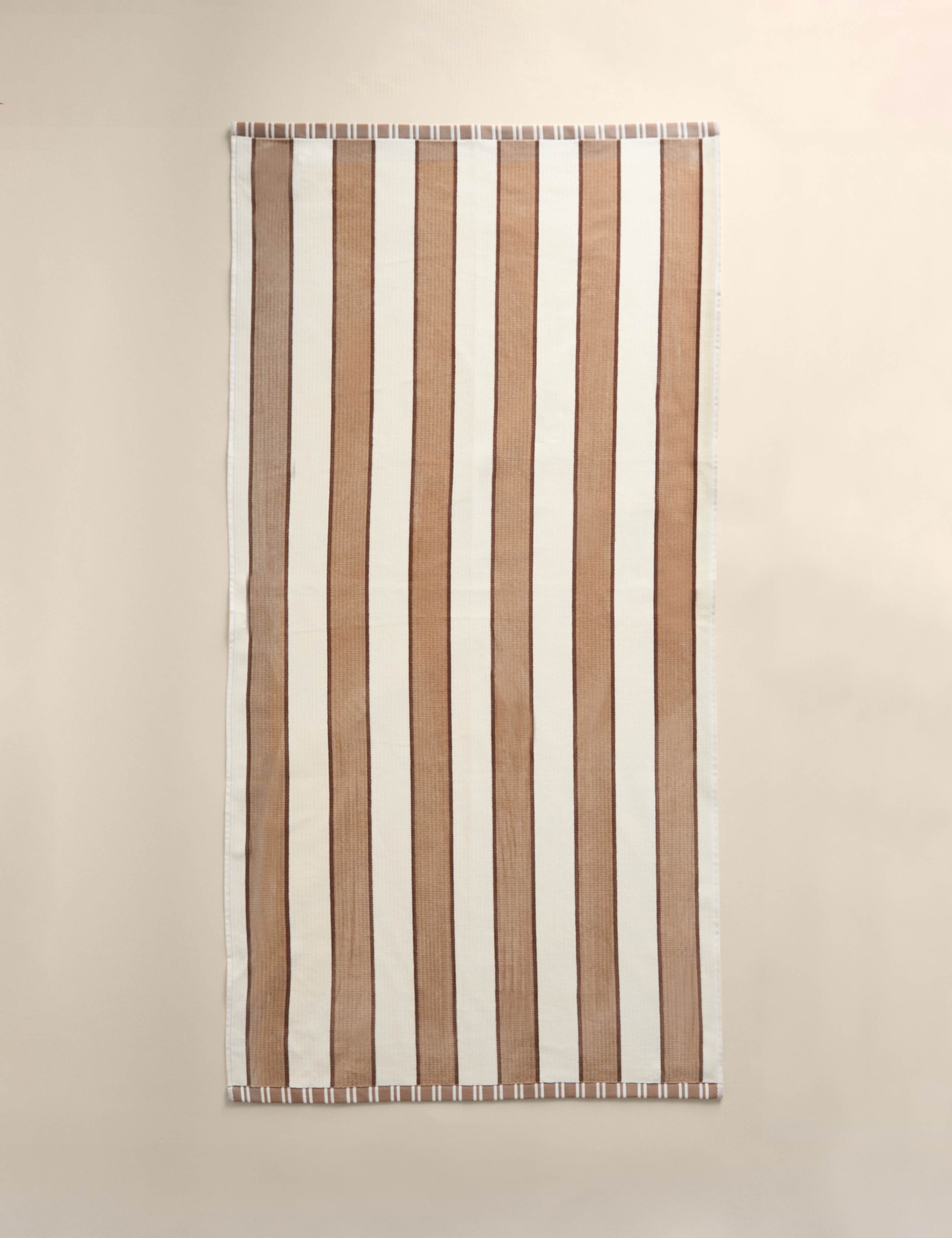 Pure Cotton Stripe Sand Resistant Beach Towel