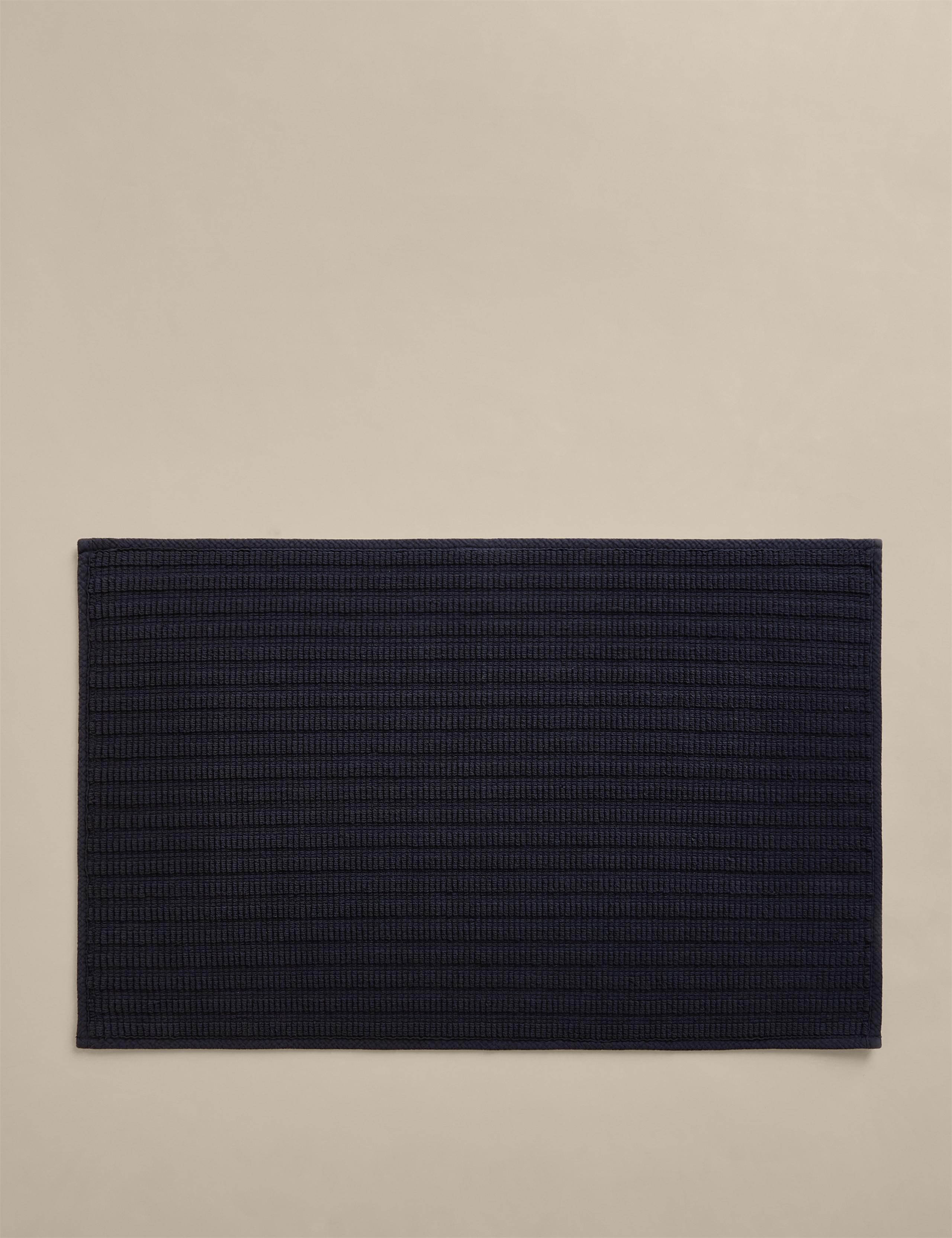 Pure Cotton Ribbed Woven Bath Mat