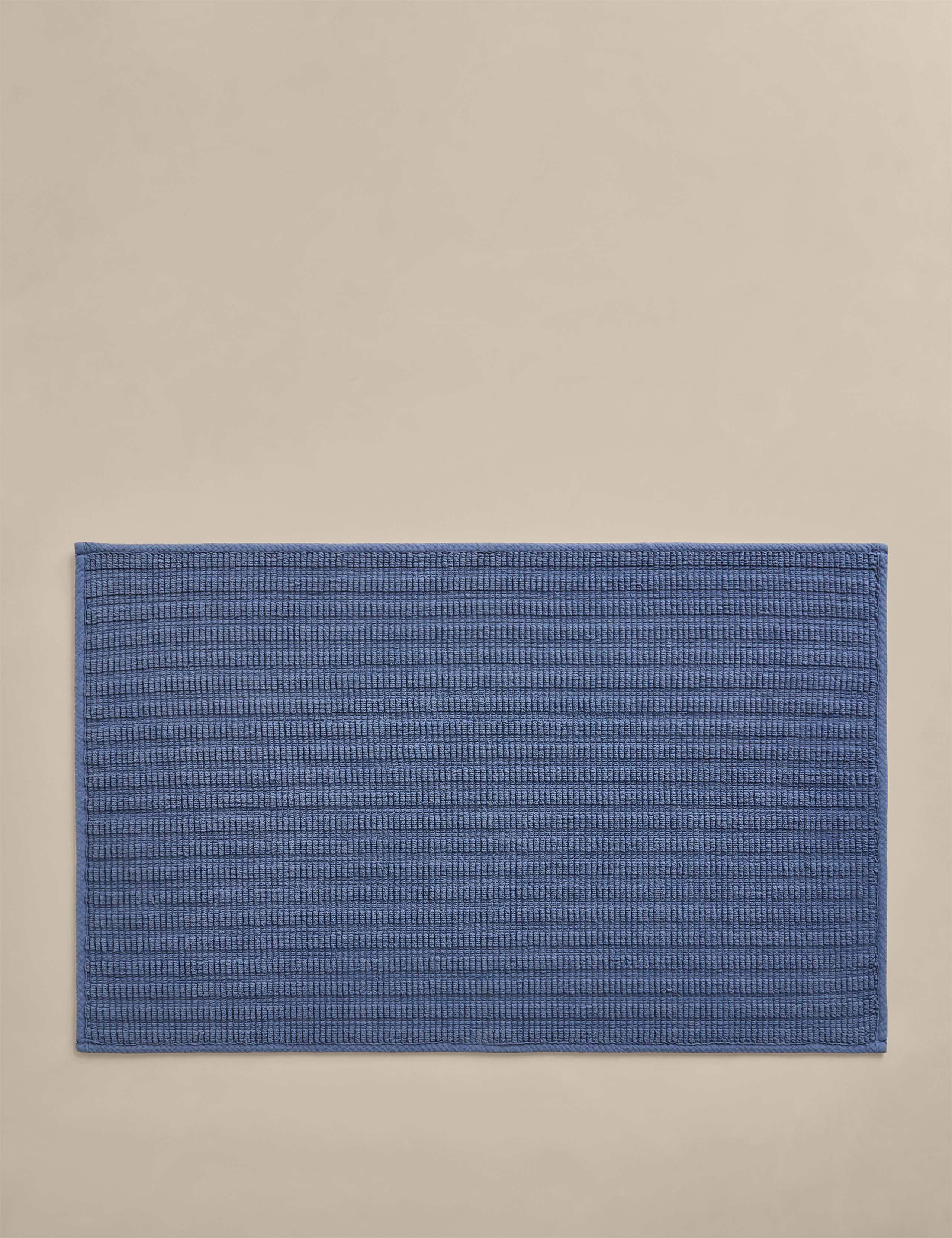 Pure Cotton Ribbed Woven Bath Mat