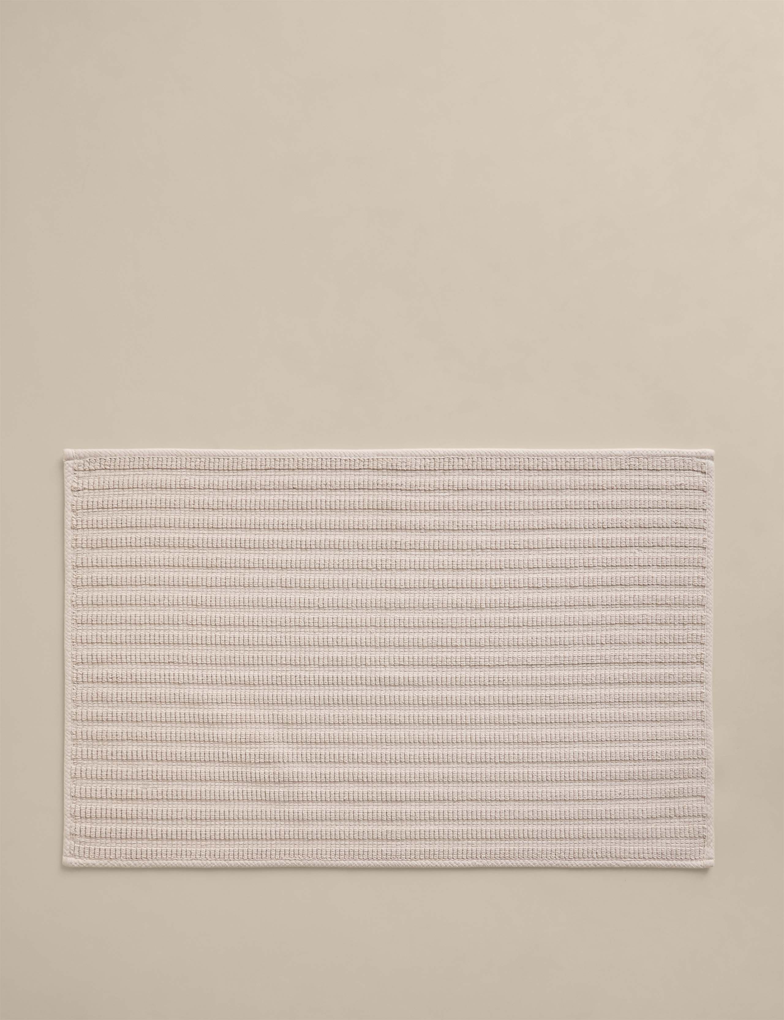 Pure Cotton Ribbed Woven Bath Mat