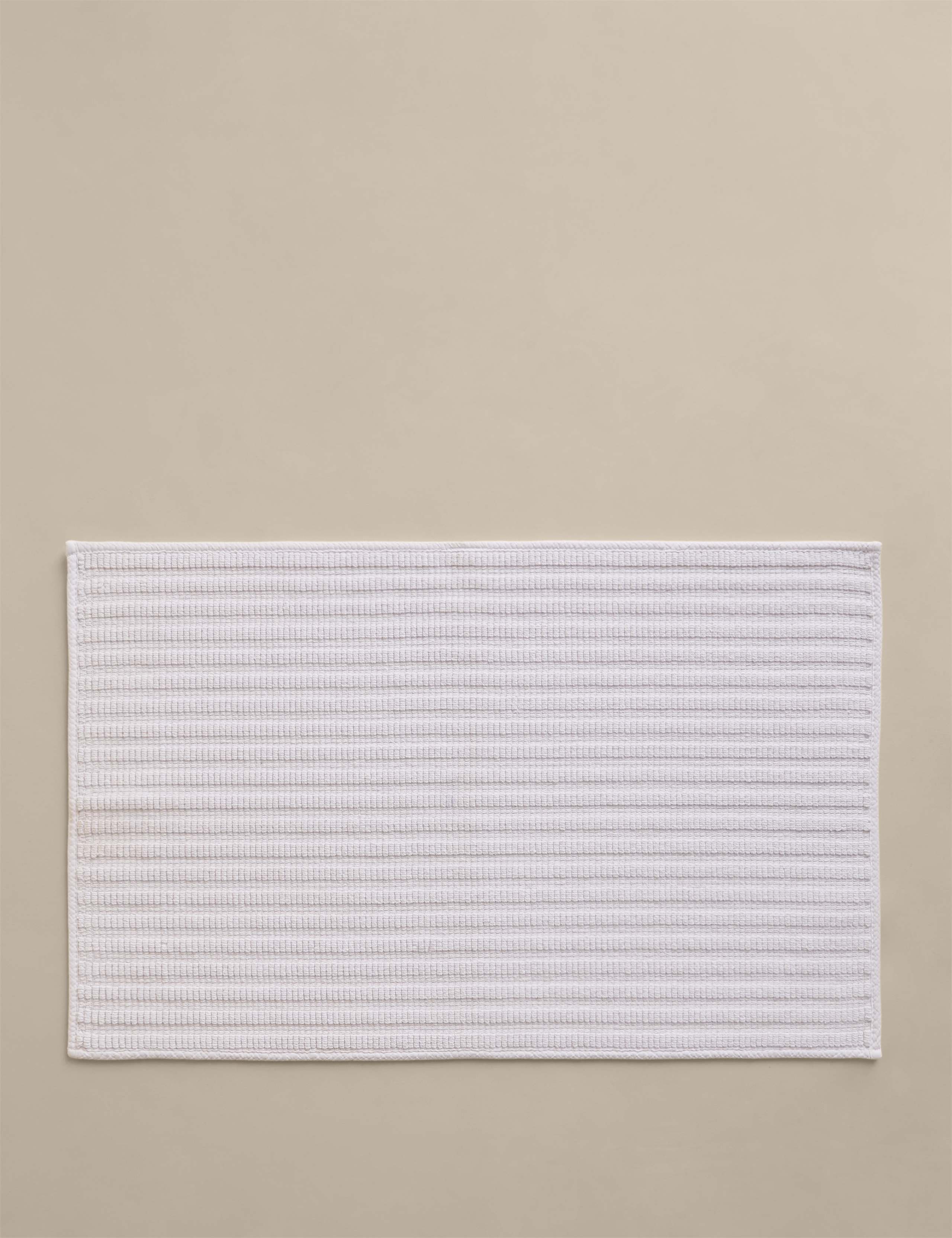 Pure Cotton Ribbed Woven Bath Mat