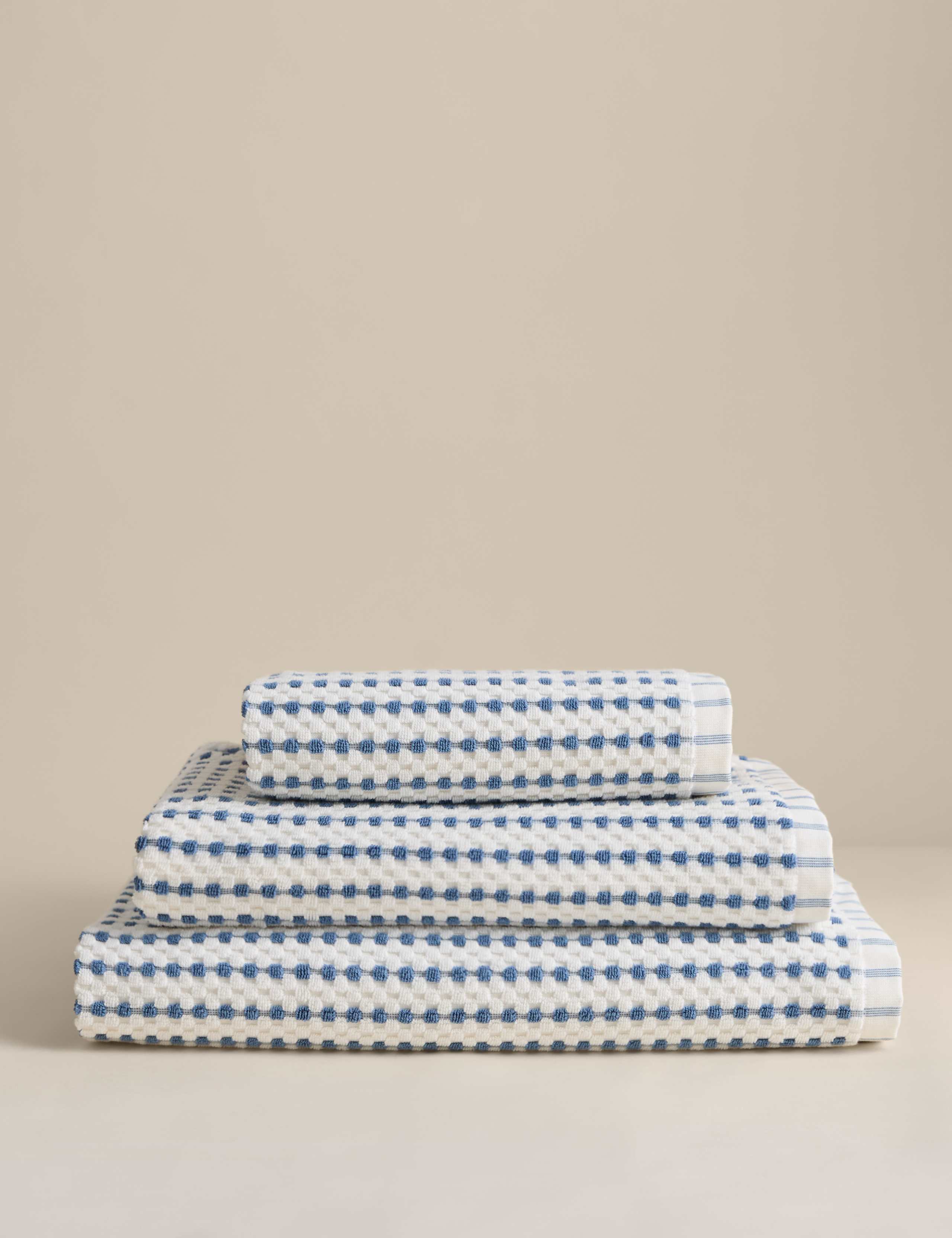 Pure Cotton Spotty Striped Towel