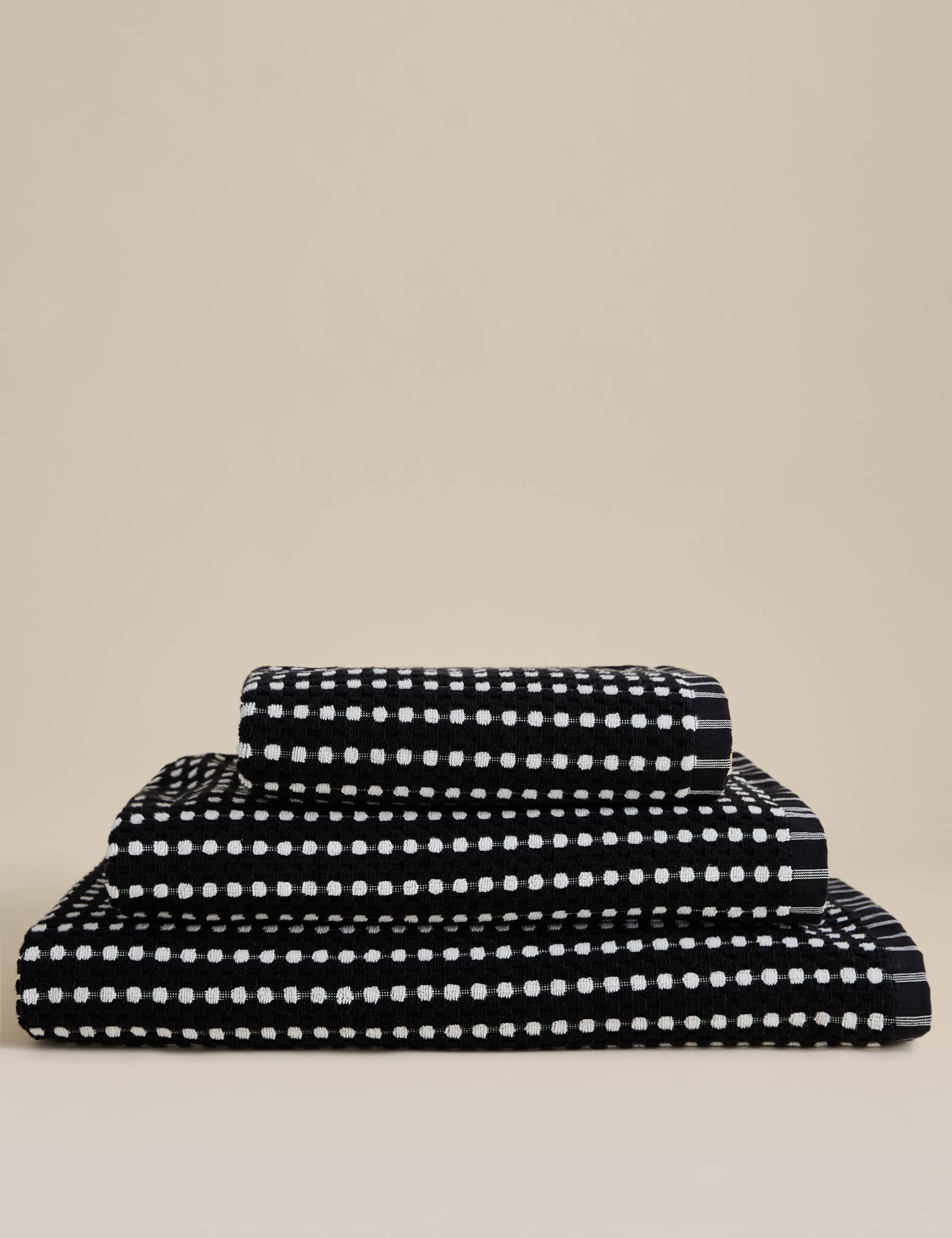 Pure Cotton Spotty Striped Towel