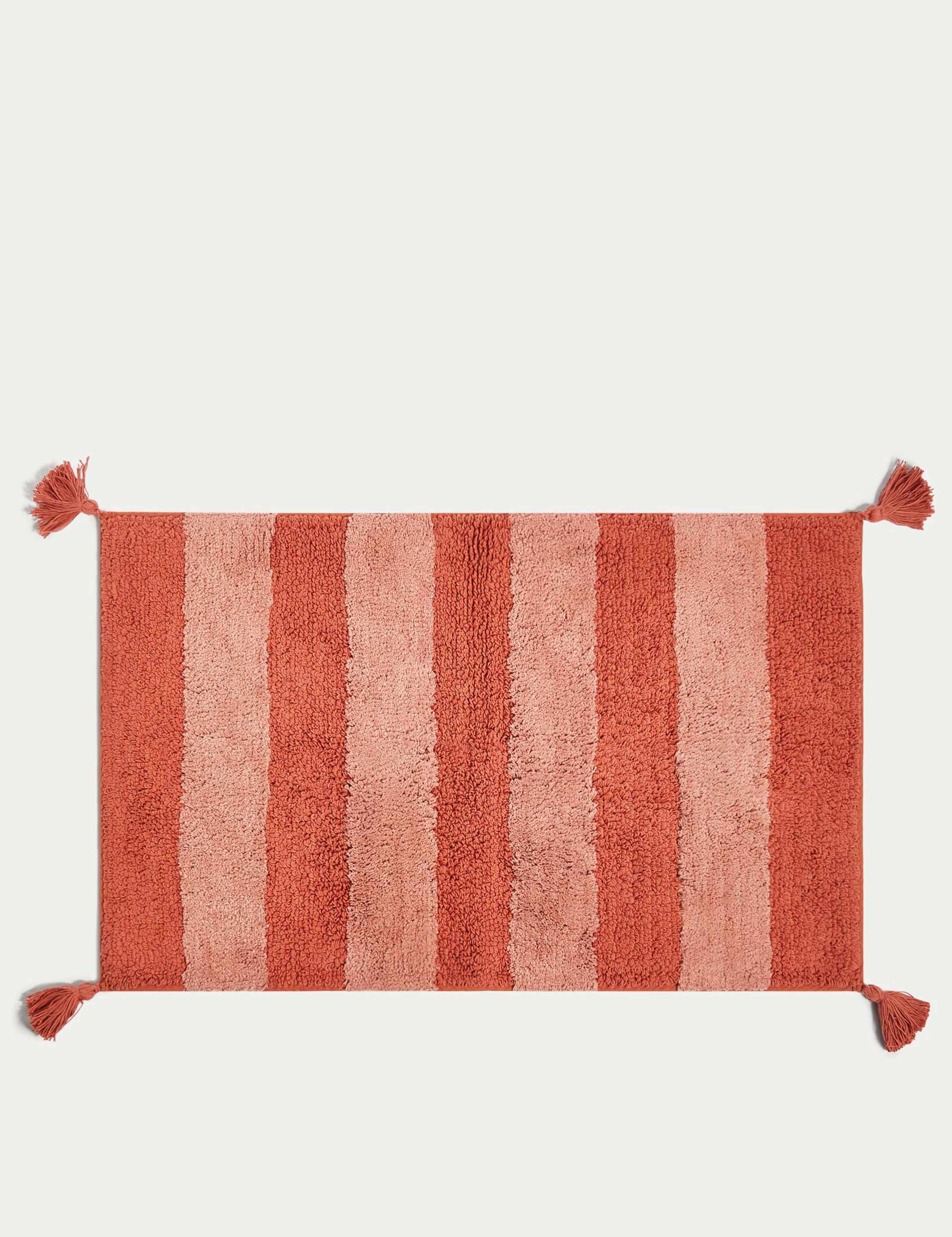 Pure Cotton Striped Bath Mat