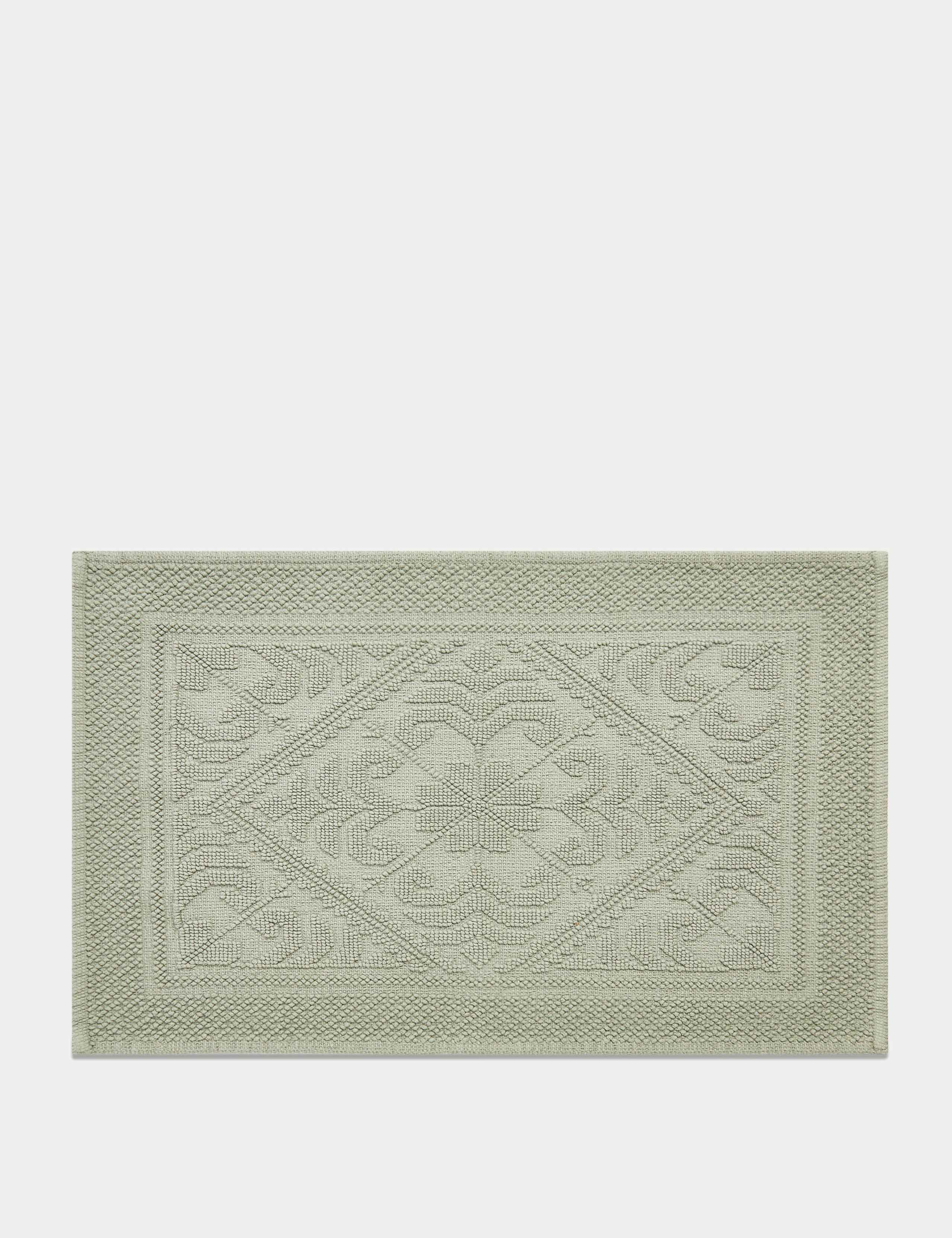 Pure Cotton Damask Bath Mat