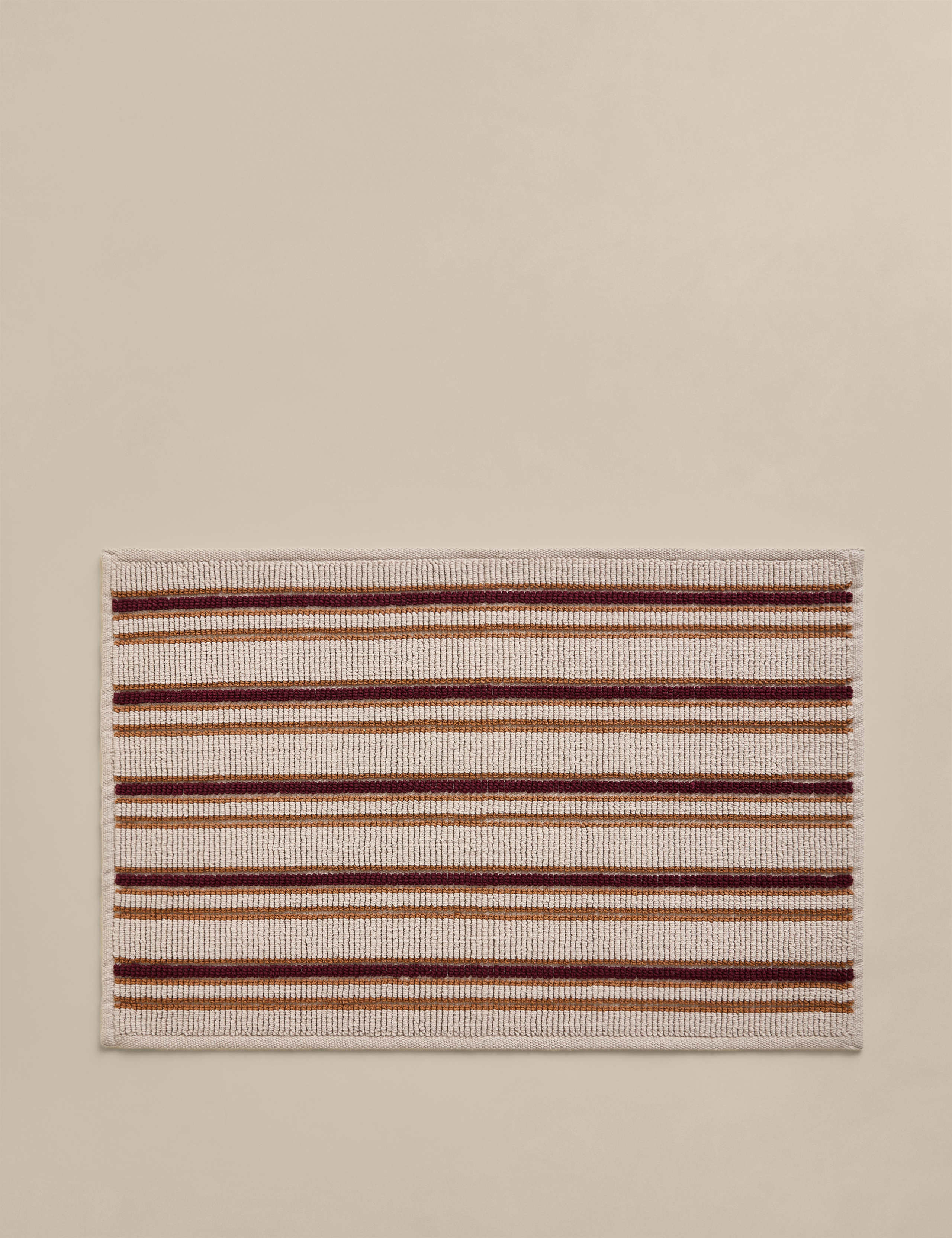 Pure Cotton Woven Striped Stay New Bath Mat