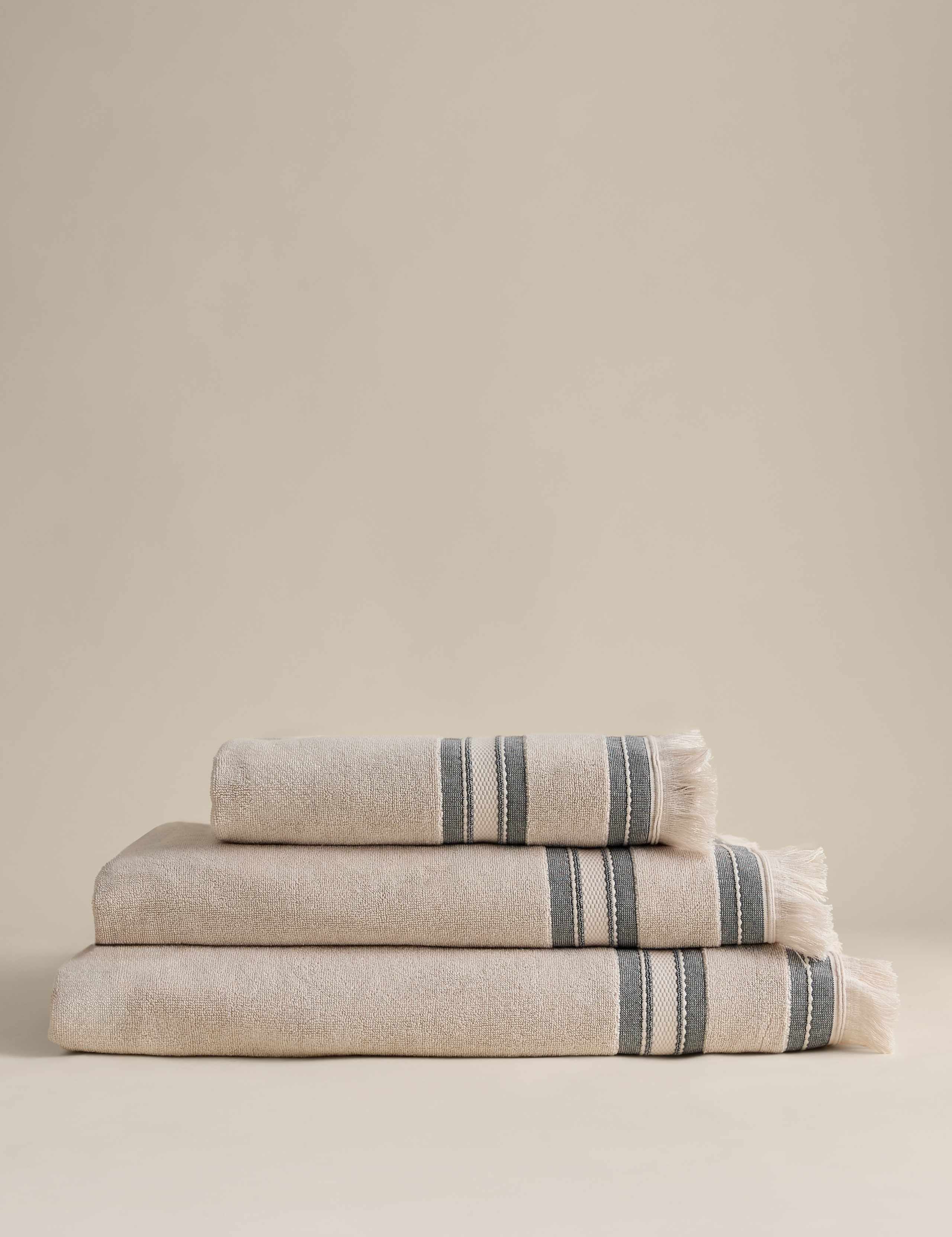 Cotton Rich Fringed Border Towel