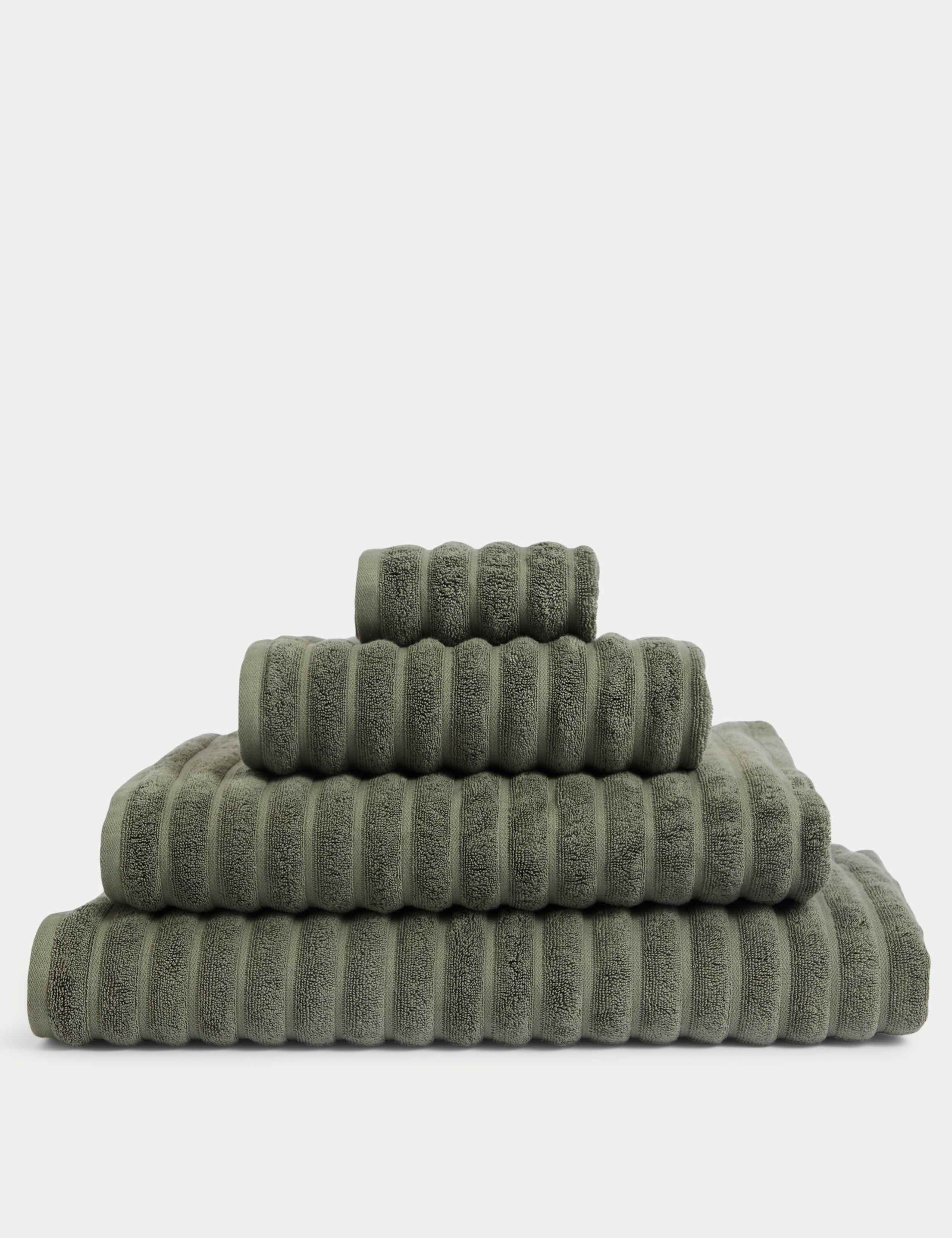 Pure Cotton Super Plush Ribbed Bath Towel