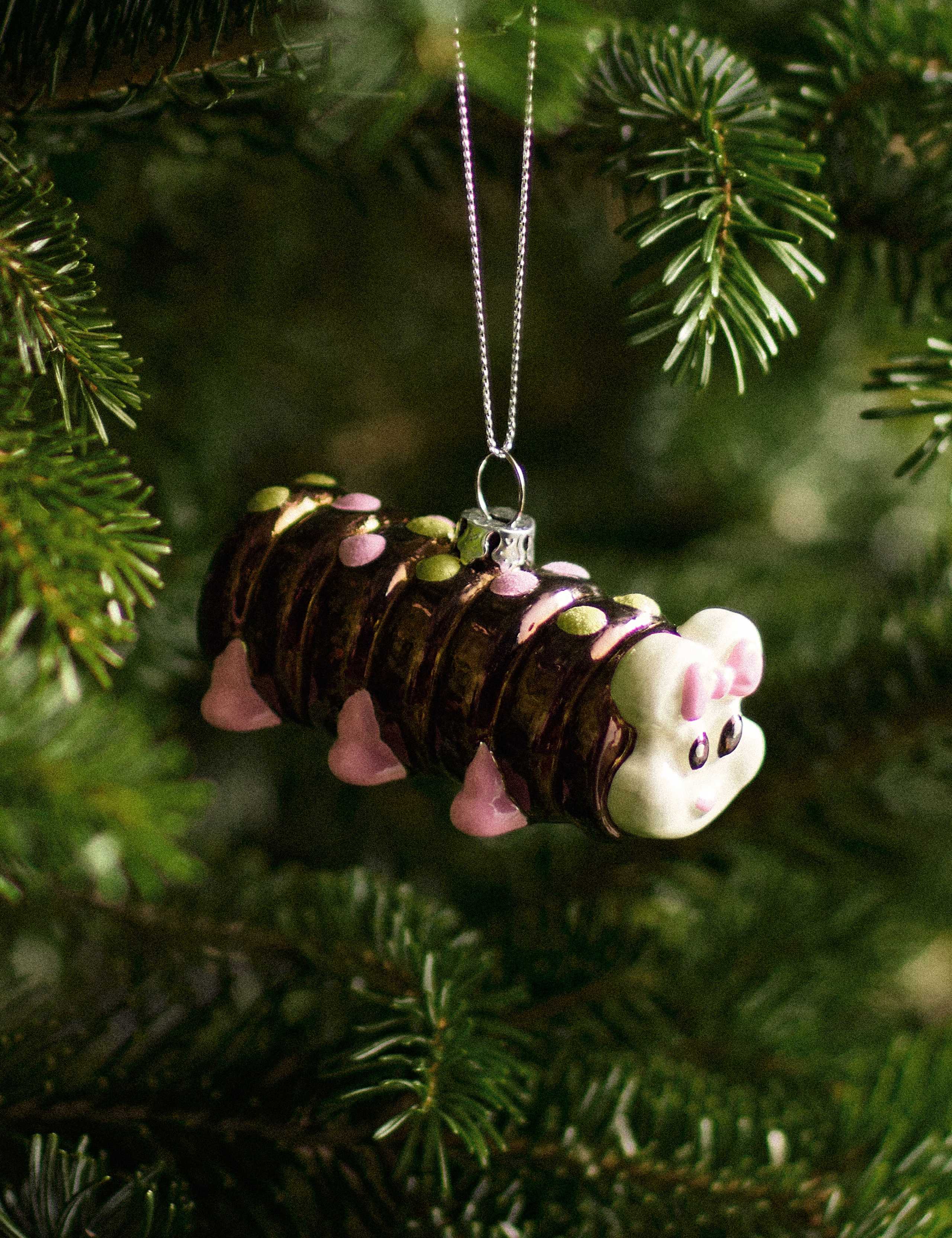 Glass Connie the Caterpillar Tree Decoration
