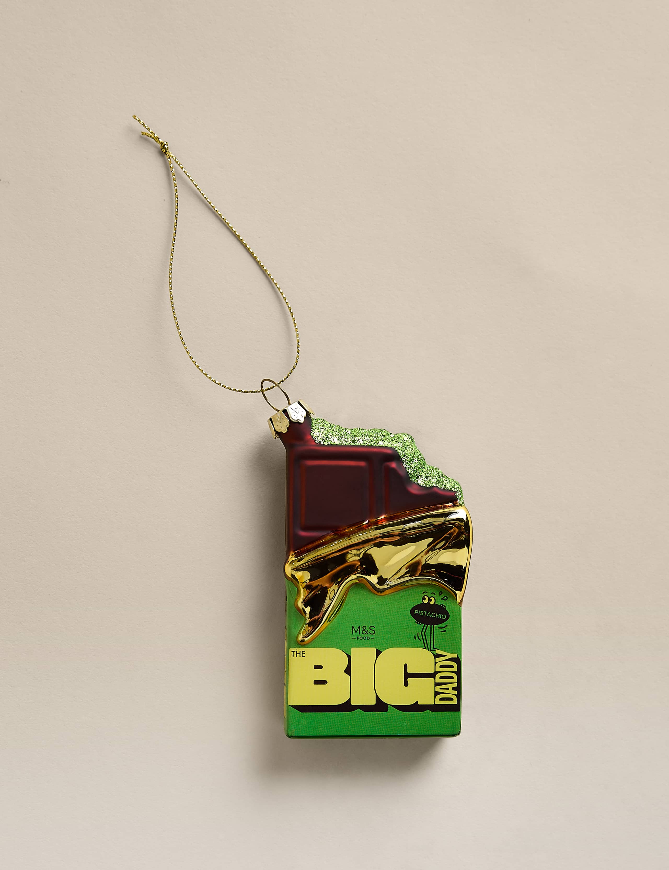 Glass M&S Big Daddy Pistachio Bar Ornament