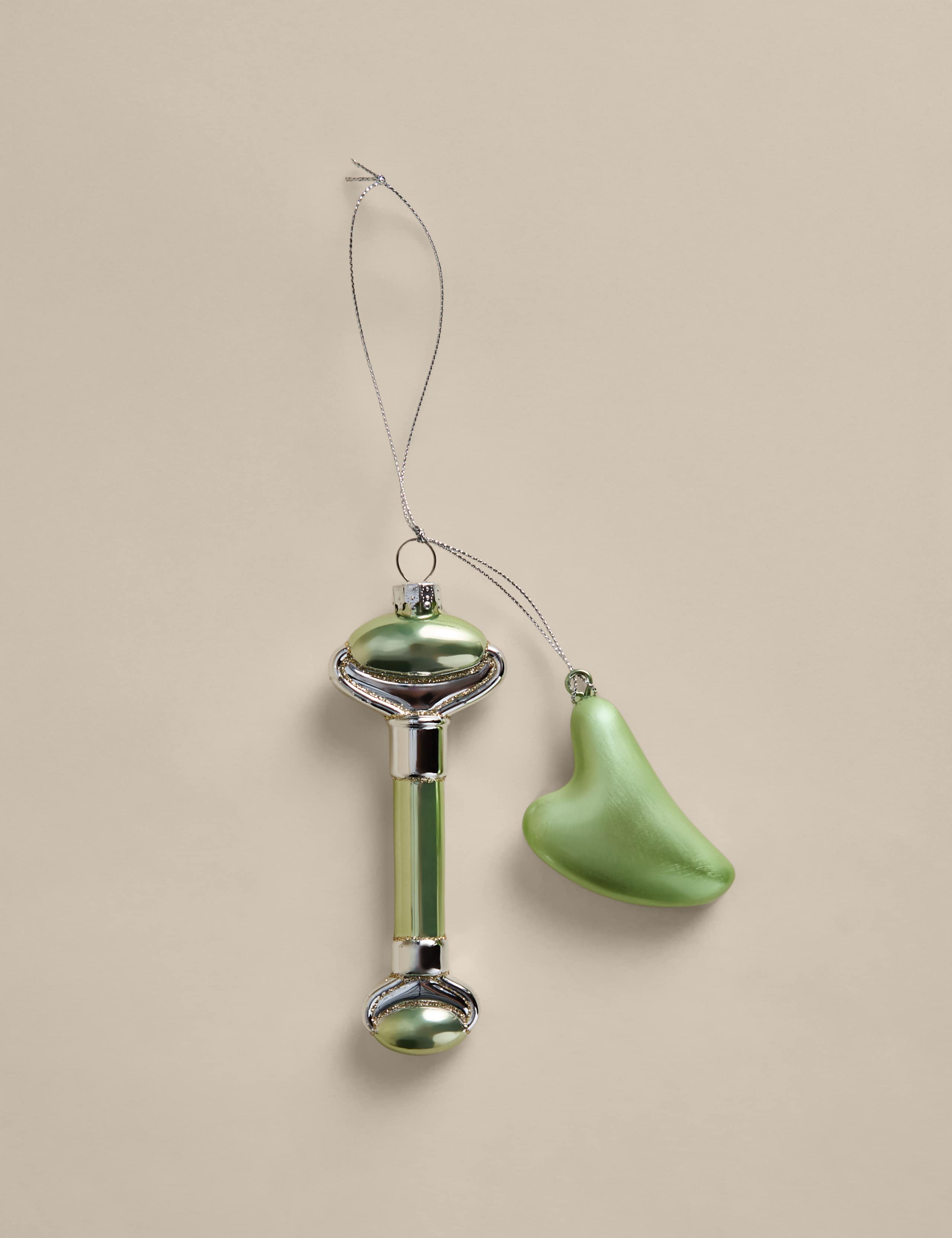 2pk Glass Face Roller and Gua Sha Decoration