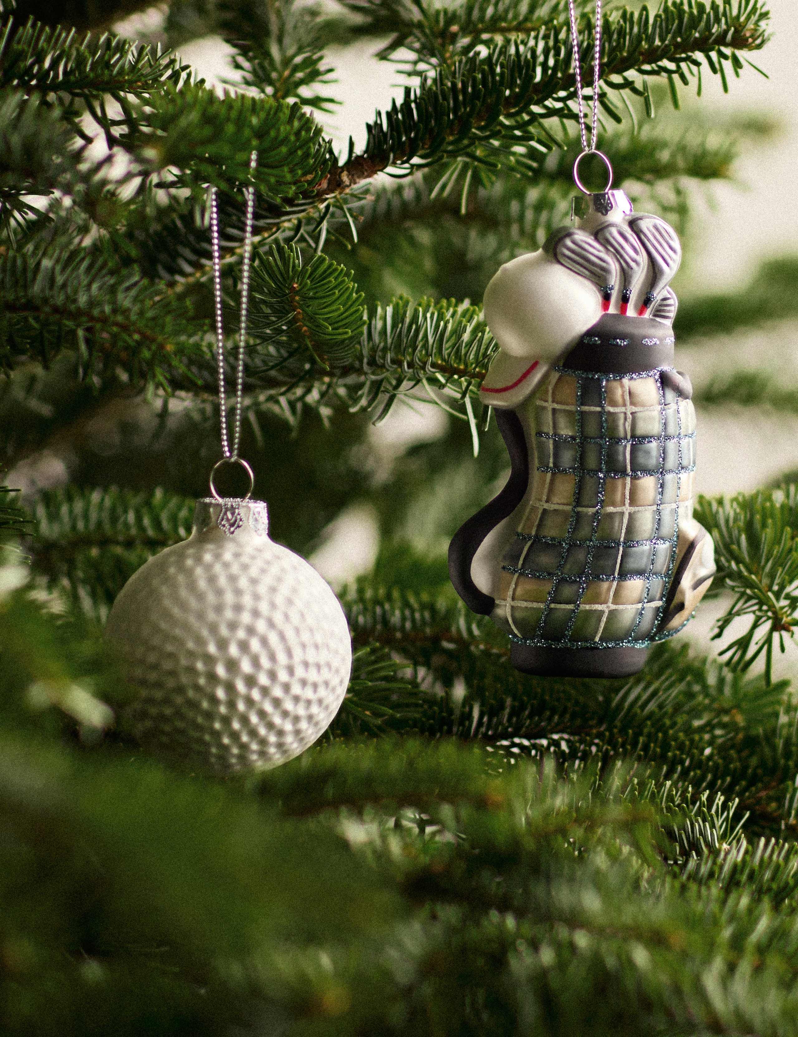 2 Pack Glass Hanging Golf Decorations
