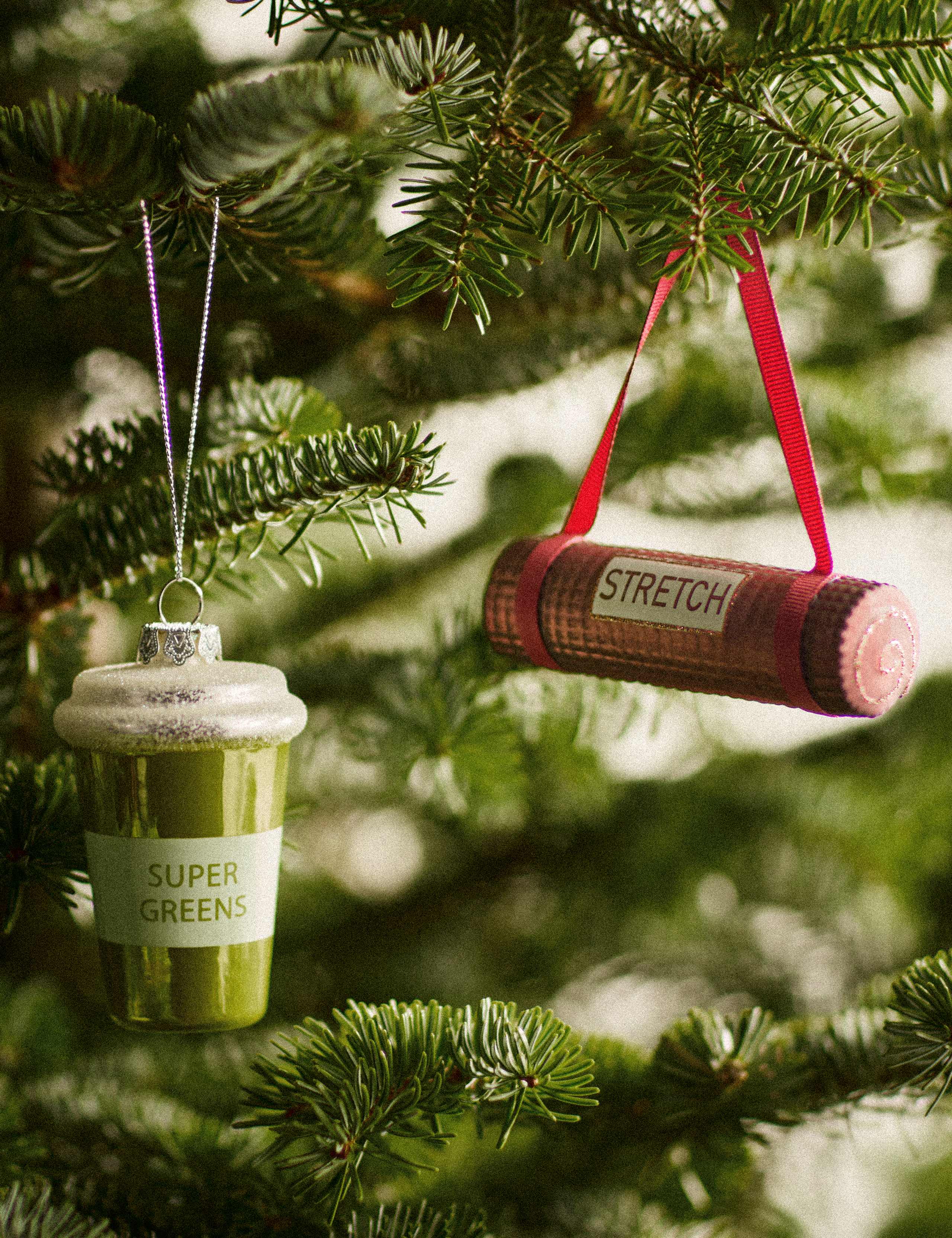 2 Pack Glass Hanging Pilates Tree Decorations