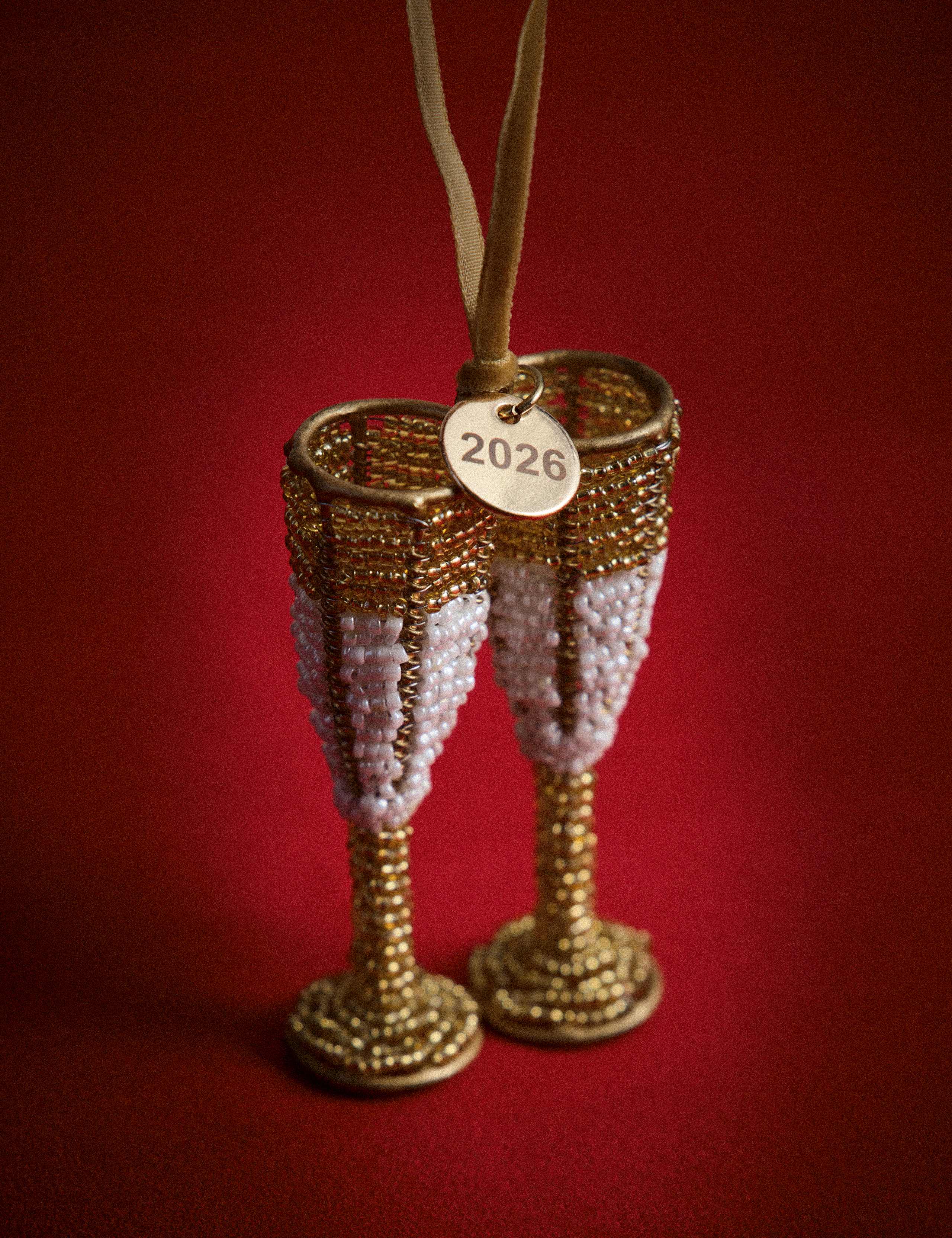 Beaded Appliqué Hanging Engagement Decoration