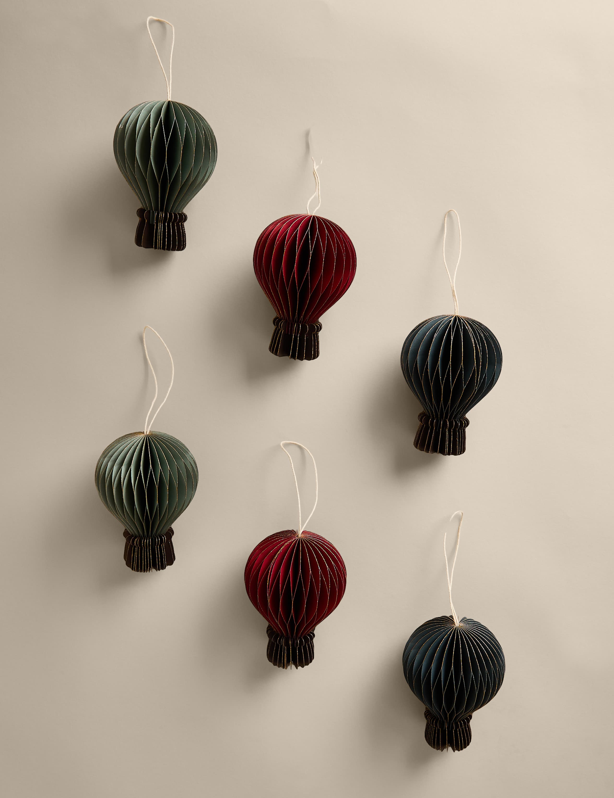 6 Pack Paper Hot Air Balloon Decorations