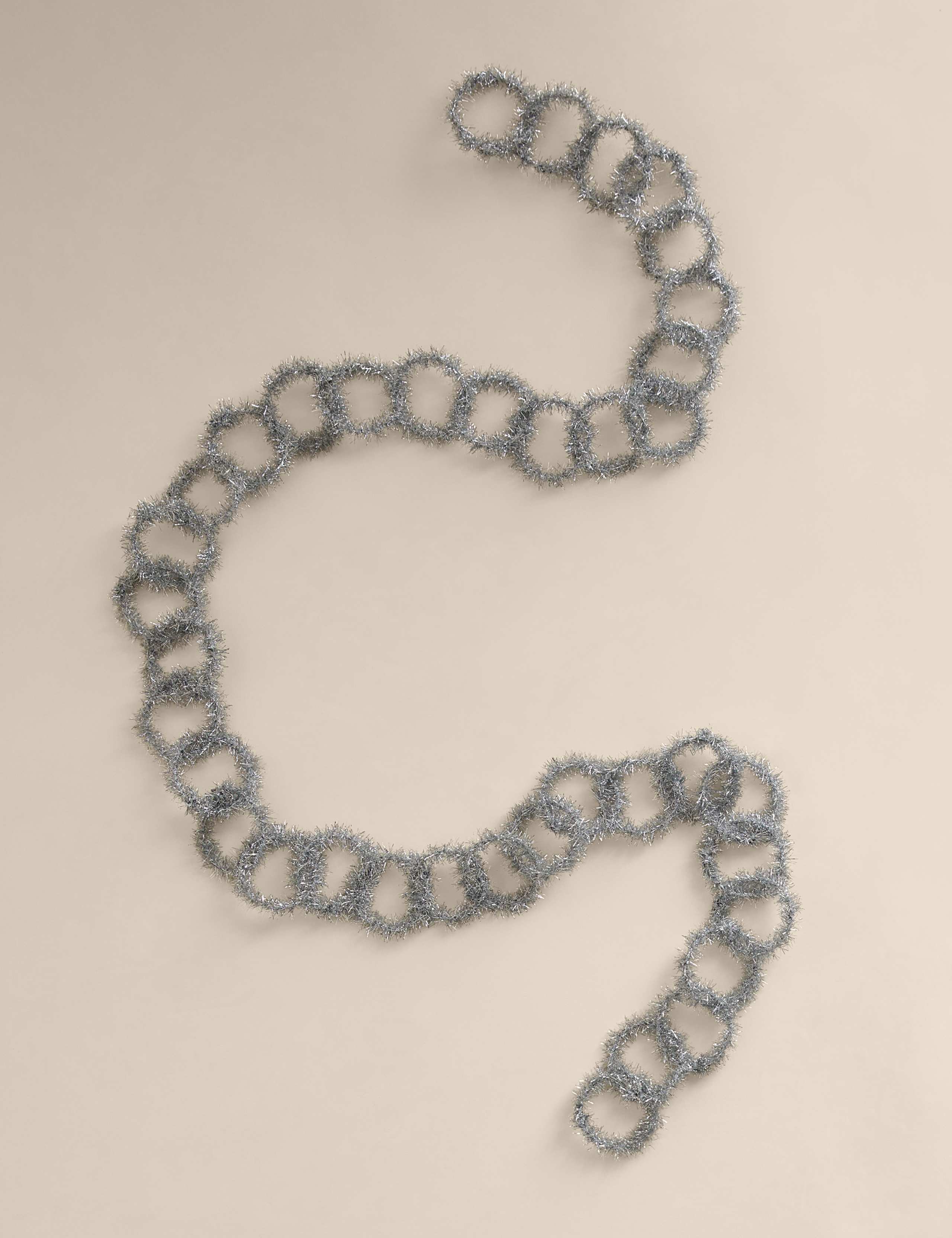 Silver Tinsel Chain Garland