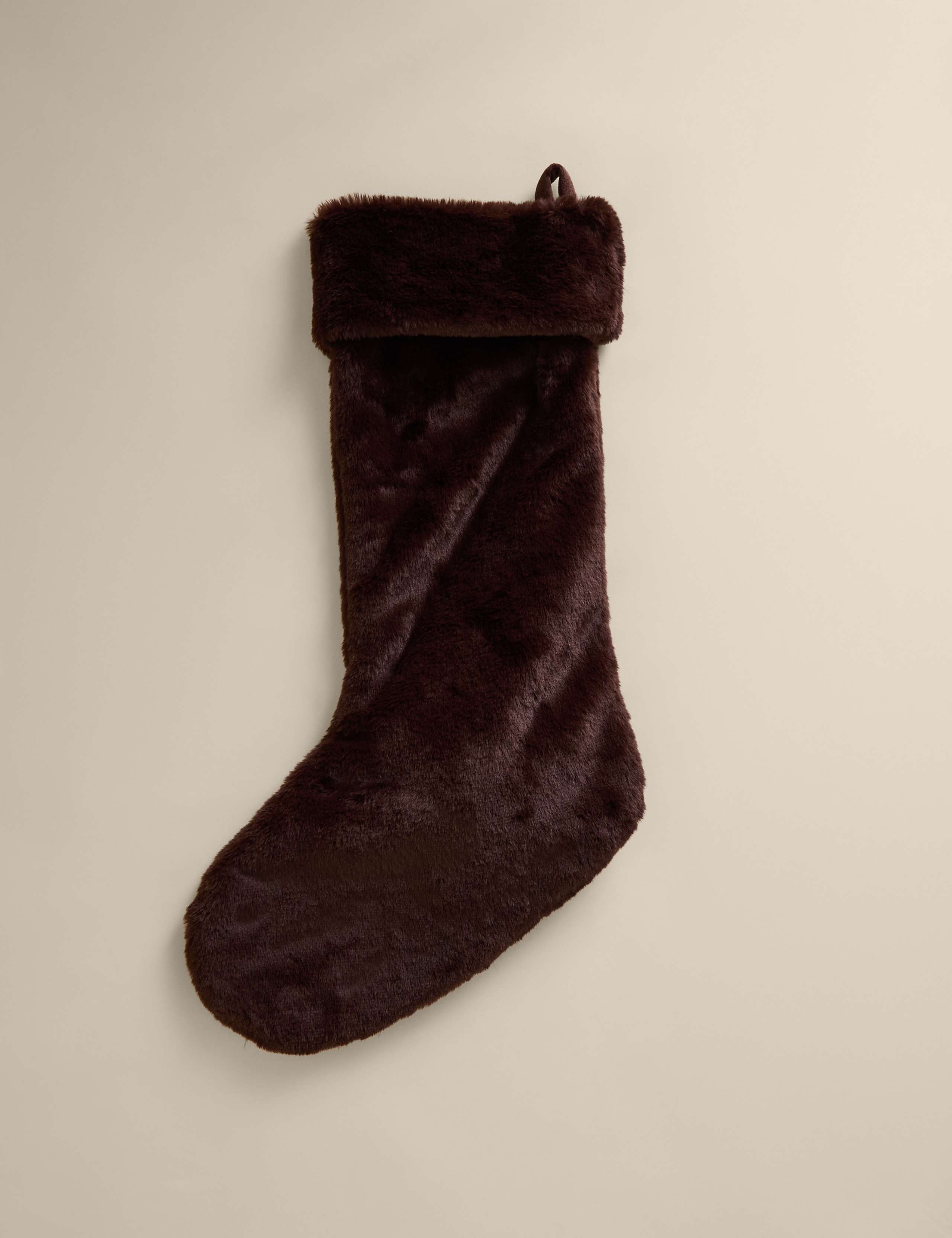 Faux Fur Hanging Stocking