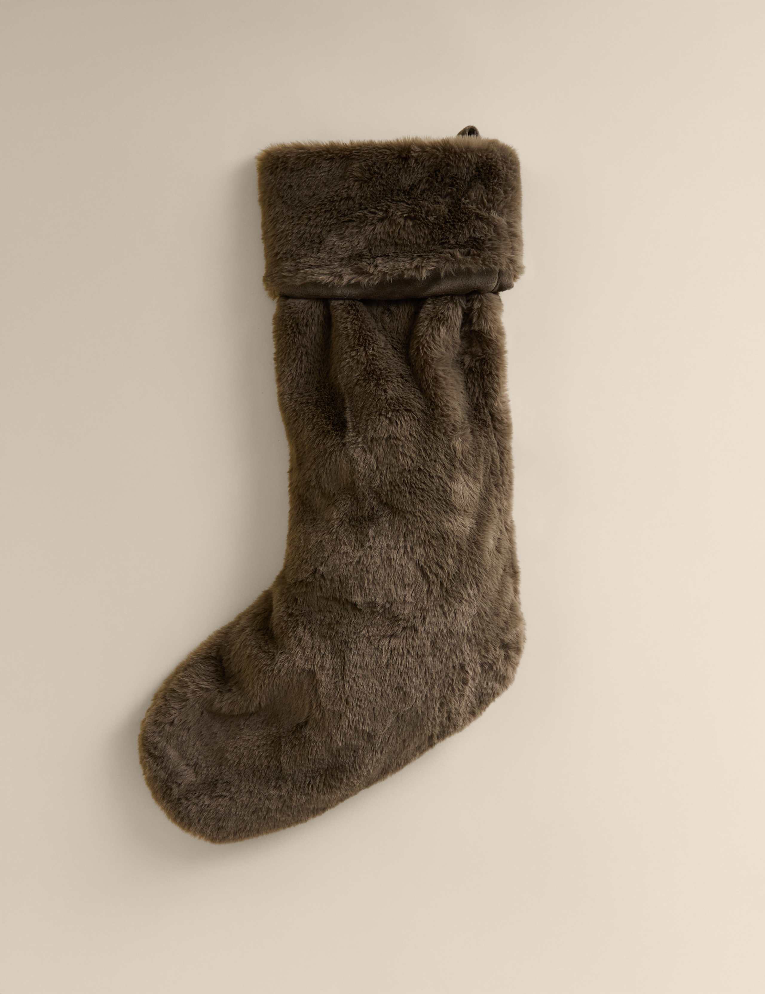 Faux Fur Hanging Stocking