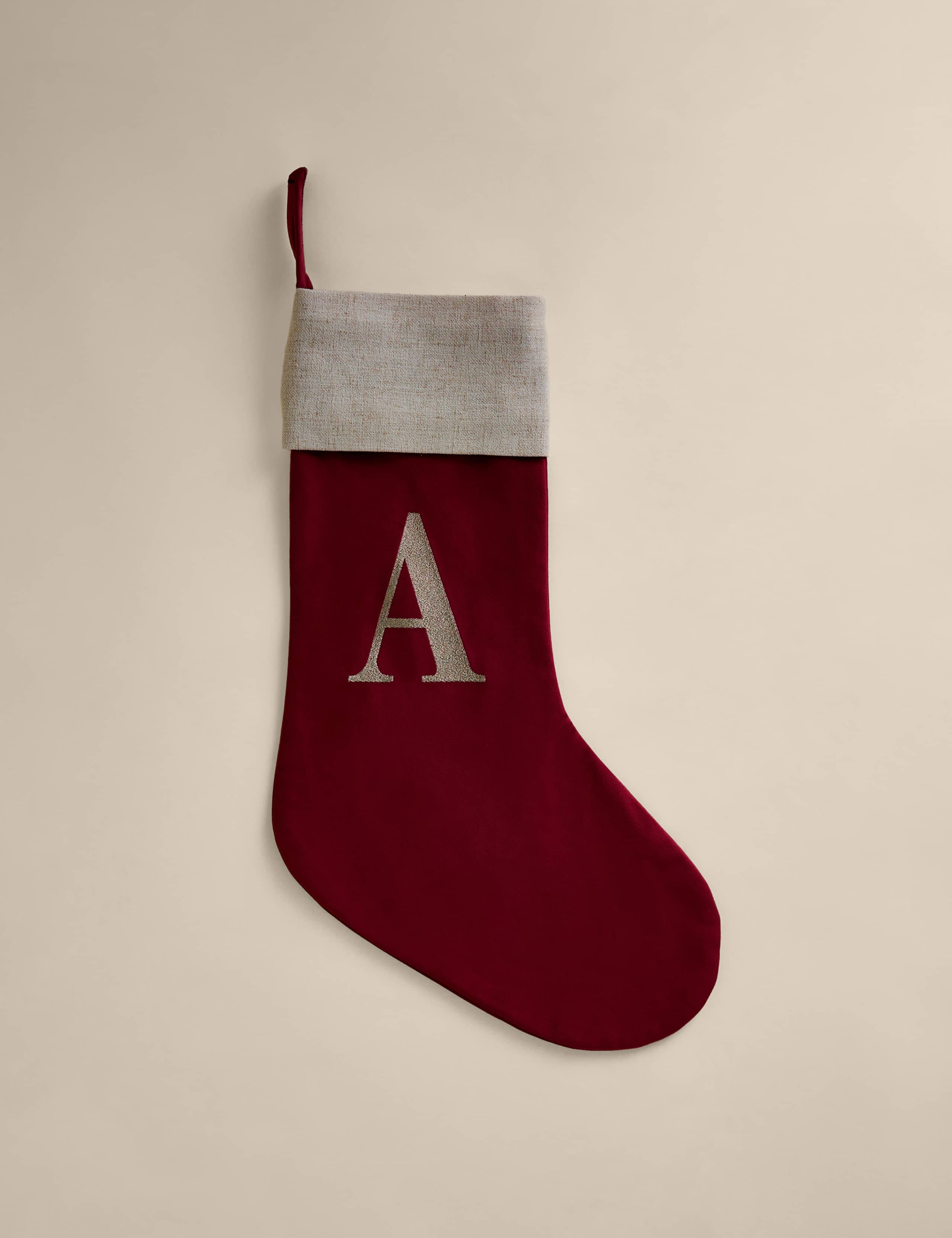 Alphabet Velvet Stocking