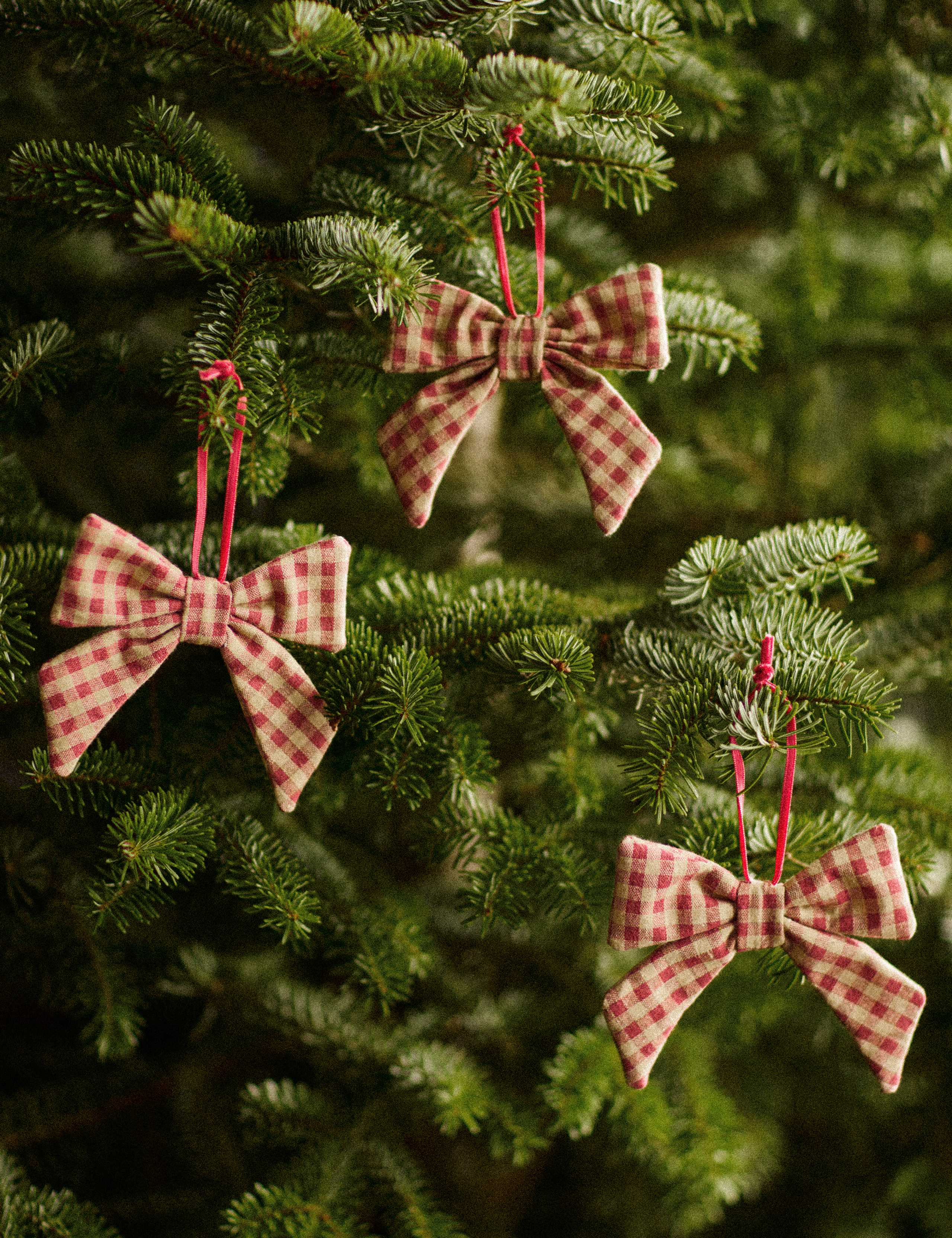 3 Pack Woven Gingham Bows
