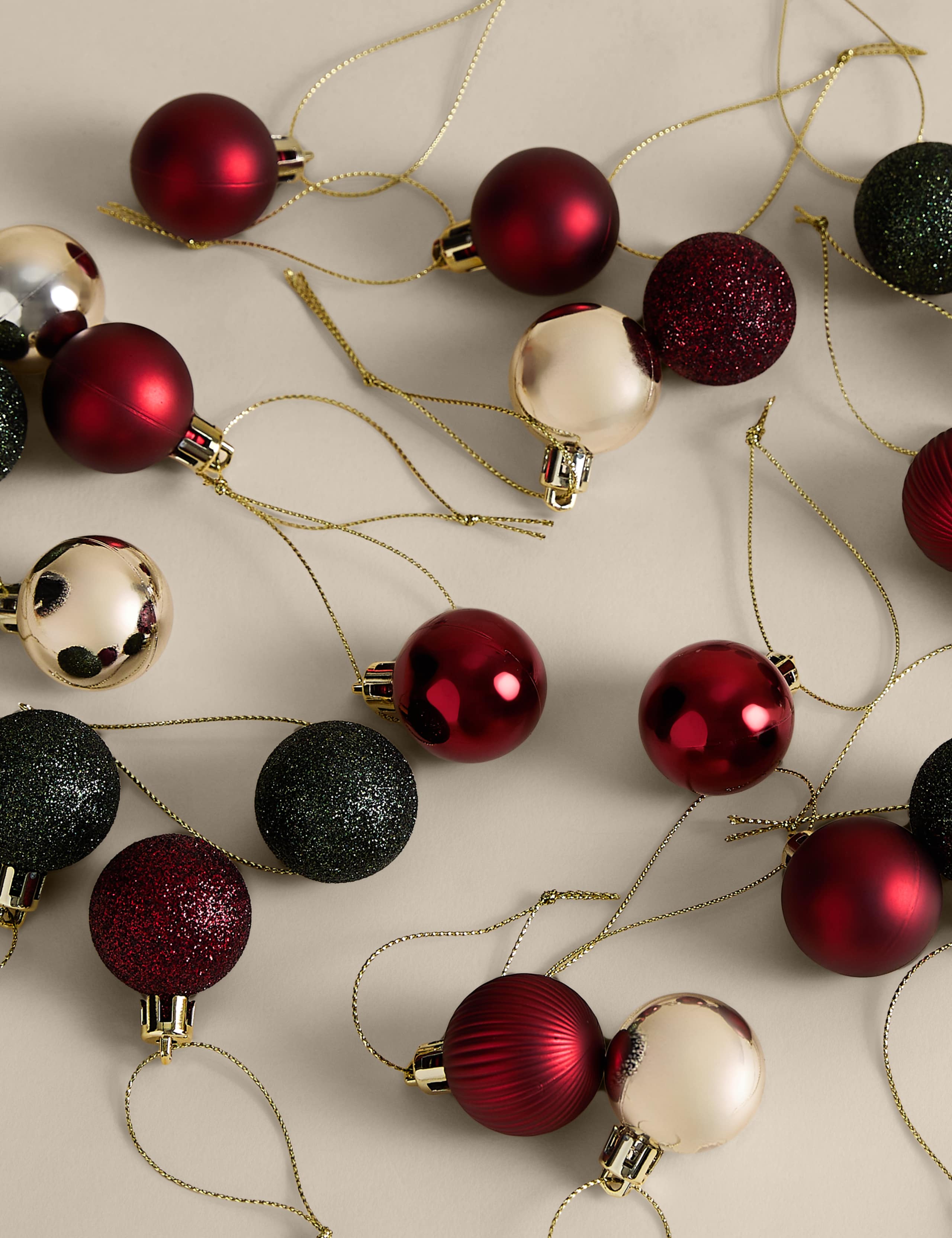 49 Pack Mini Shatterproof Baubles