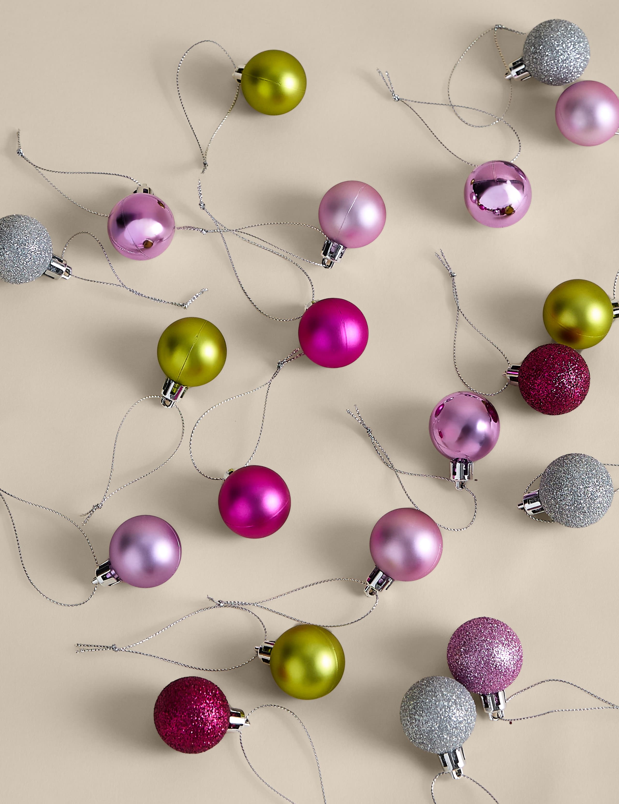 49 Pack Mini Shatterproof Baubles