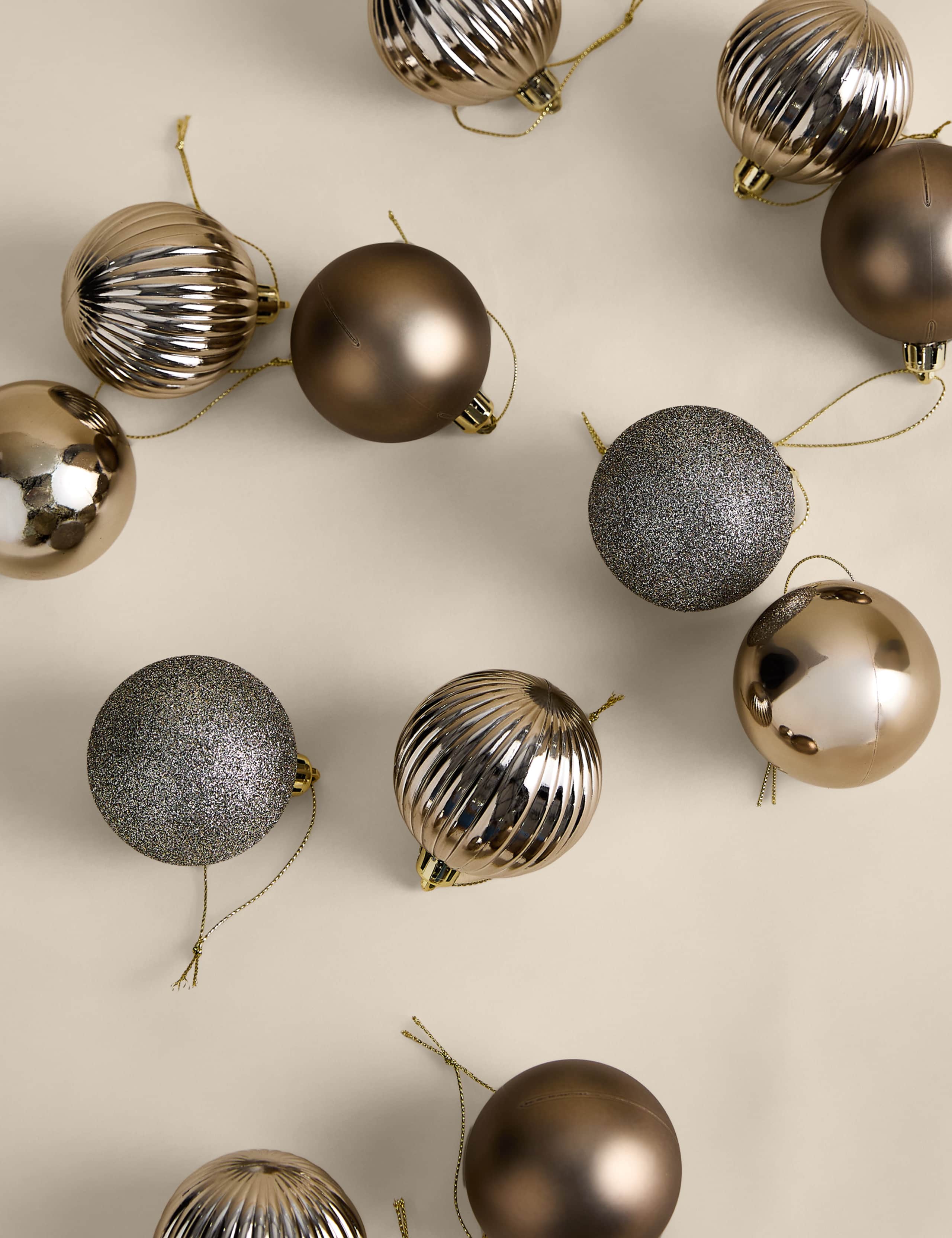 24 Pack Mixed Shatterproof Baubles