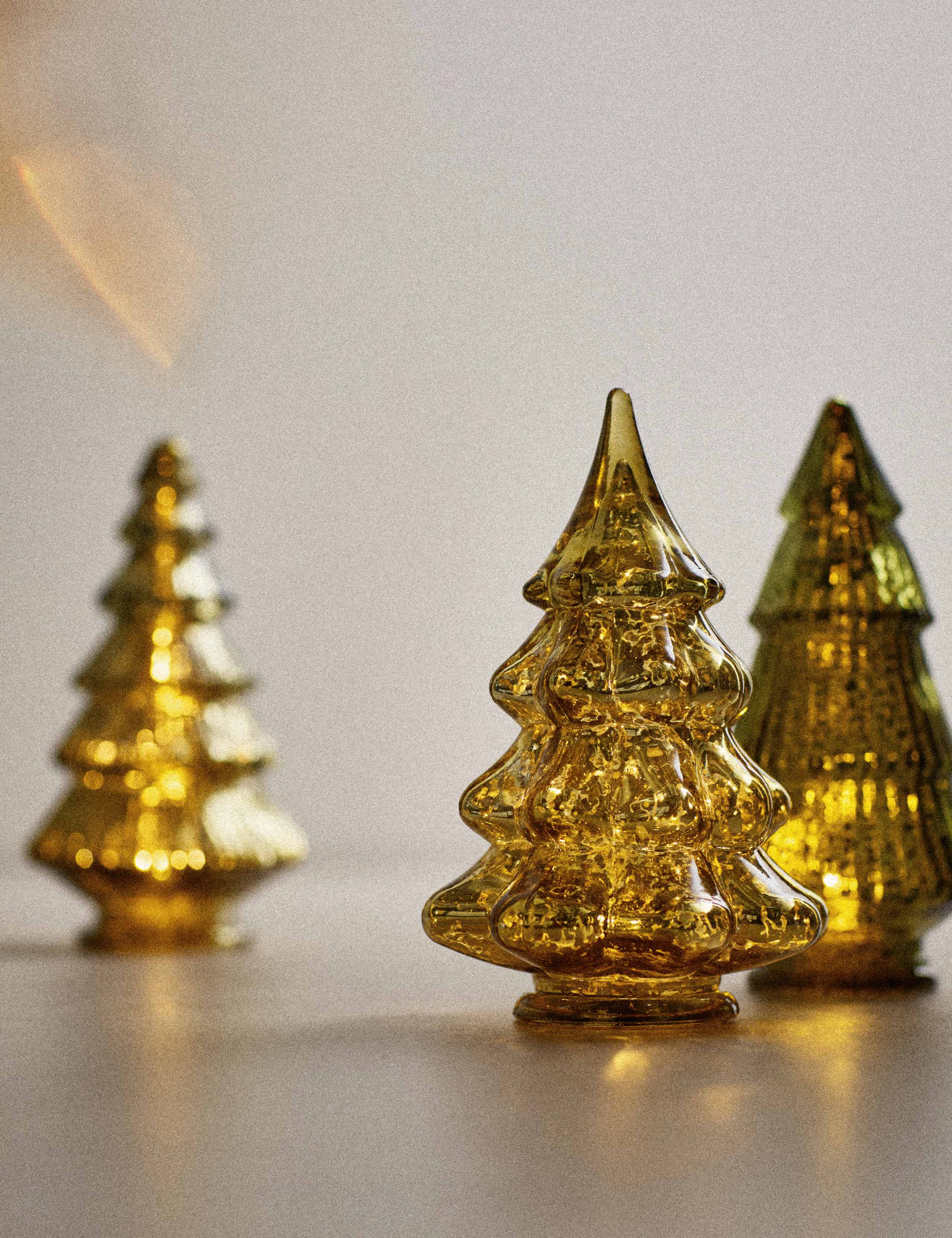 3 Pack Light Up Mini Tree Decorations