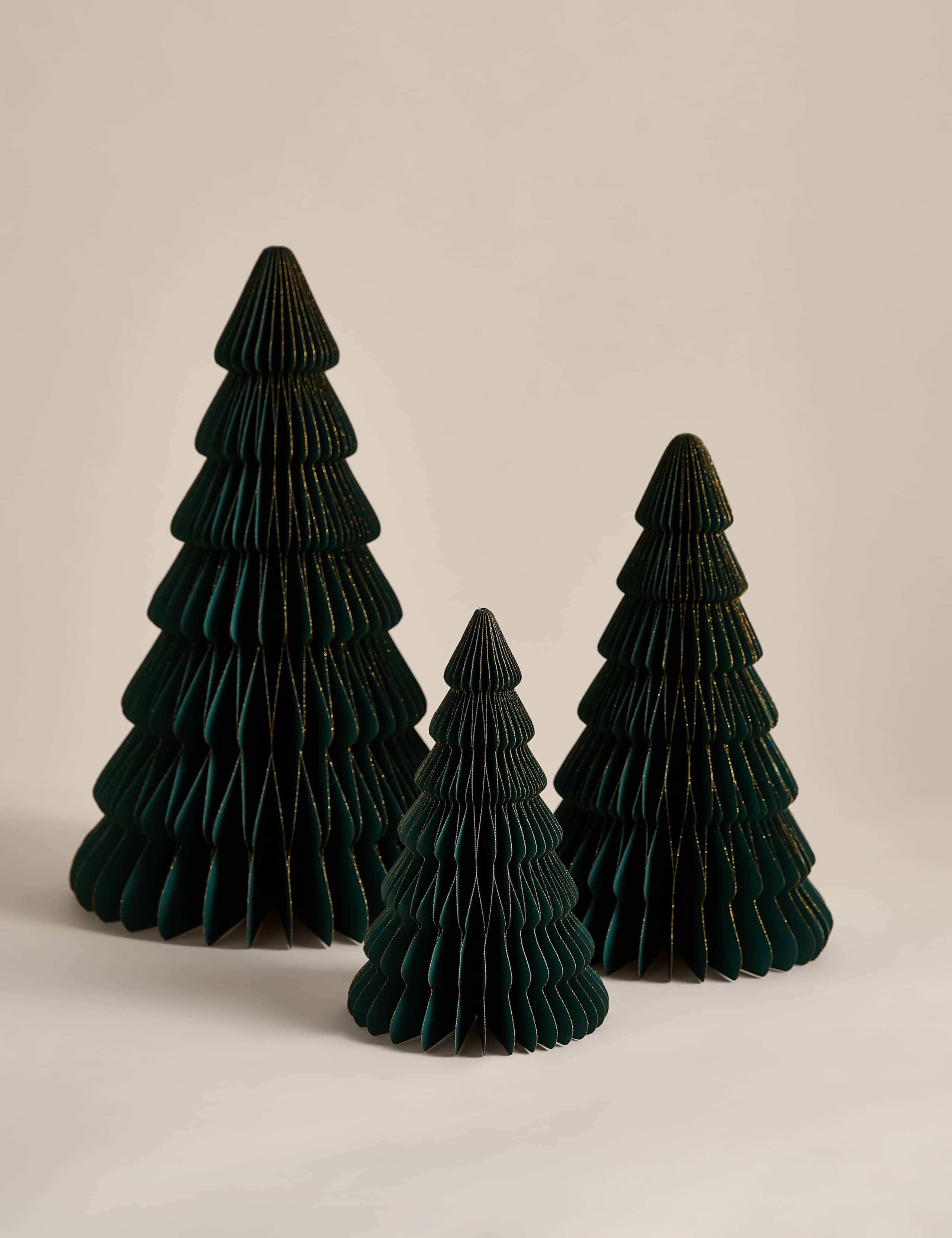 3 Pack Paper Tree Decorations