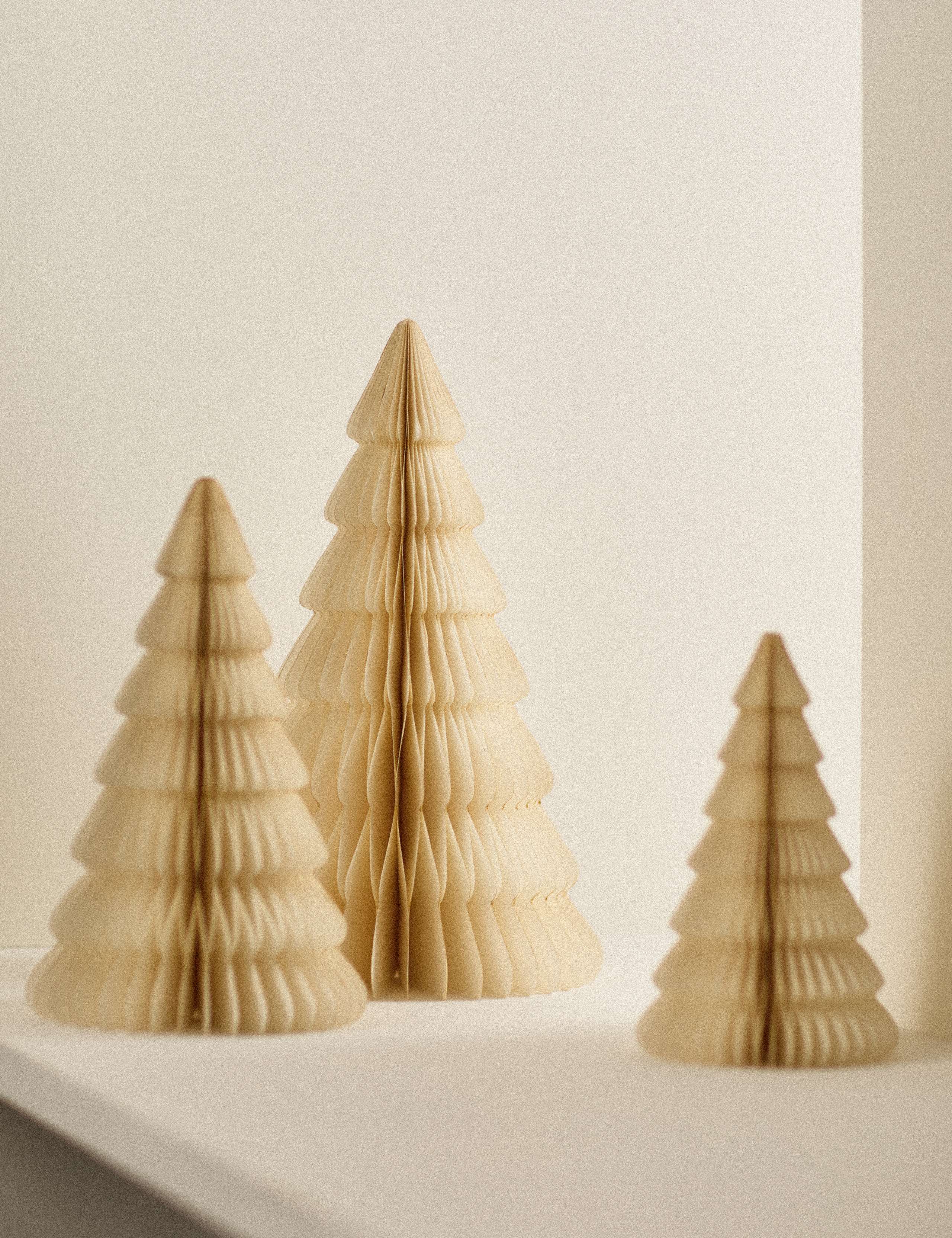 3 Pack Paper Tree Decorations